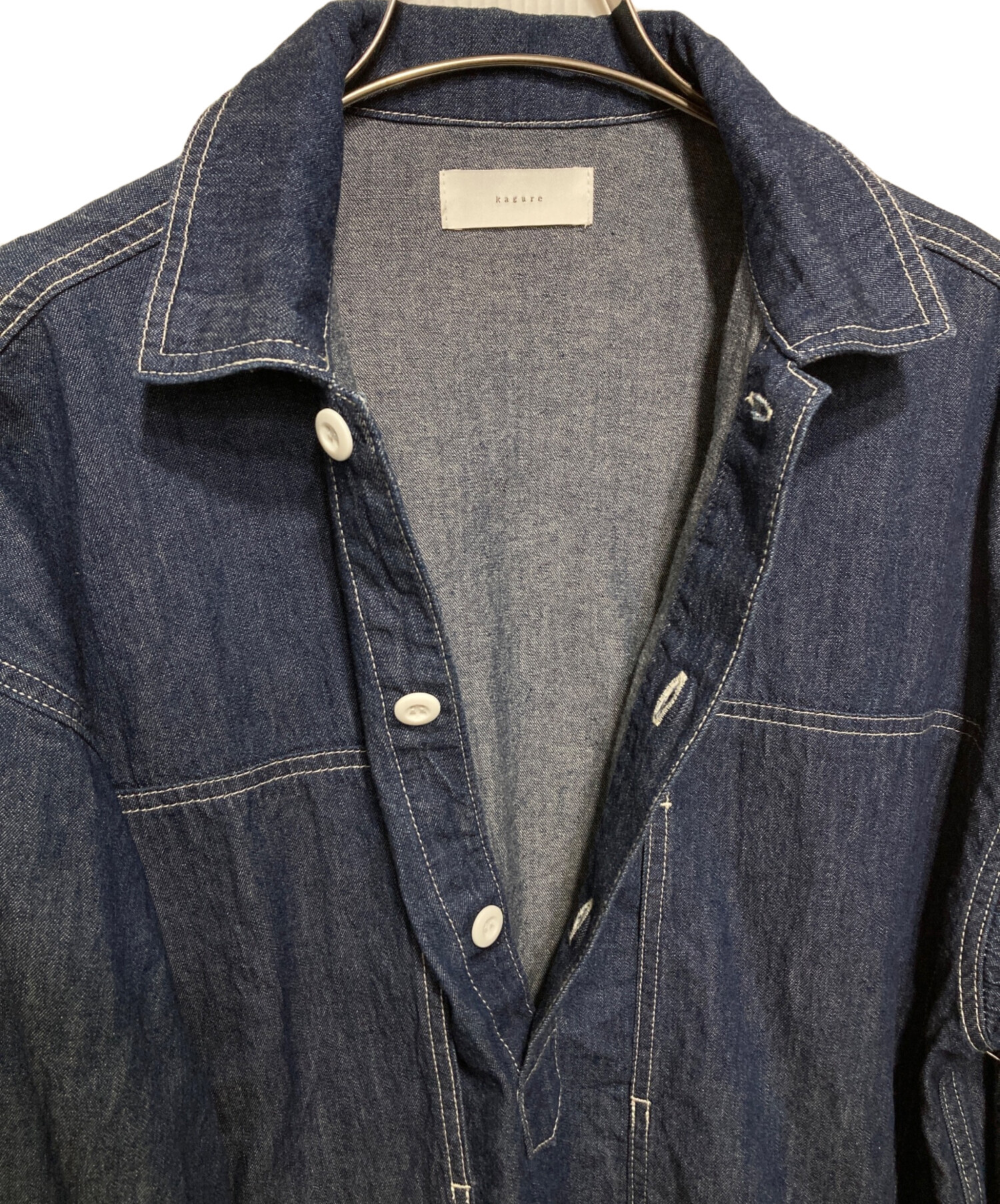 中古・古着通販】kagure (カグレ) デニムプルオーバーシャツ