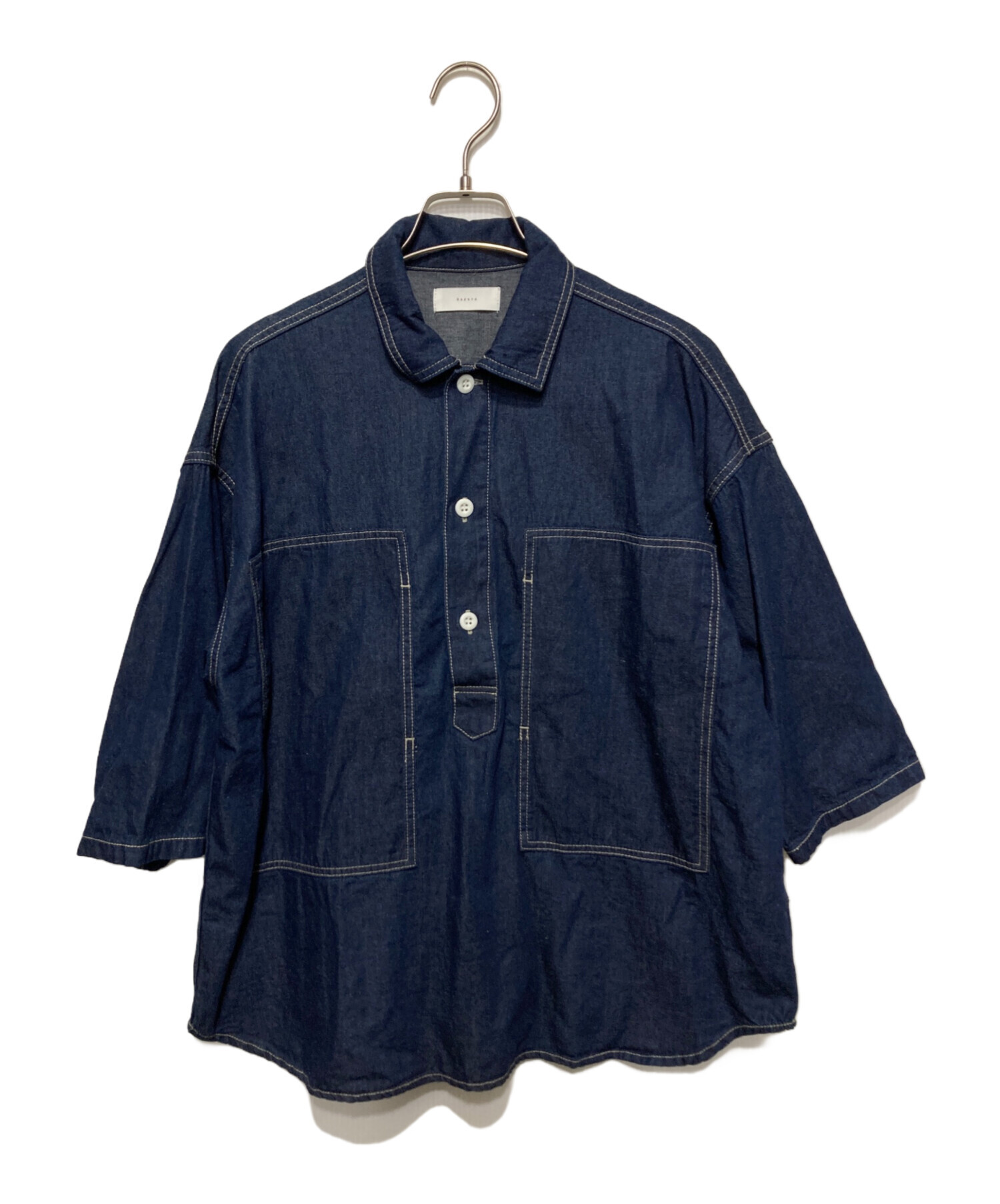 中古・古着通販】kagure (カグレ) コットンリネンデニムハーフスリーブ