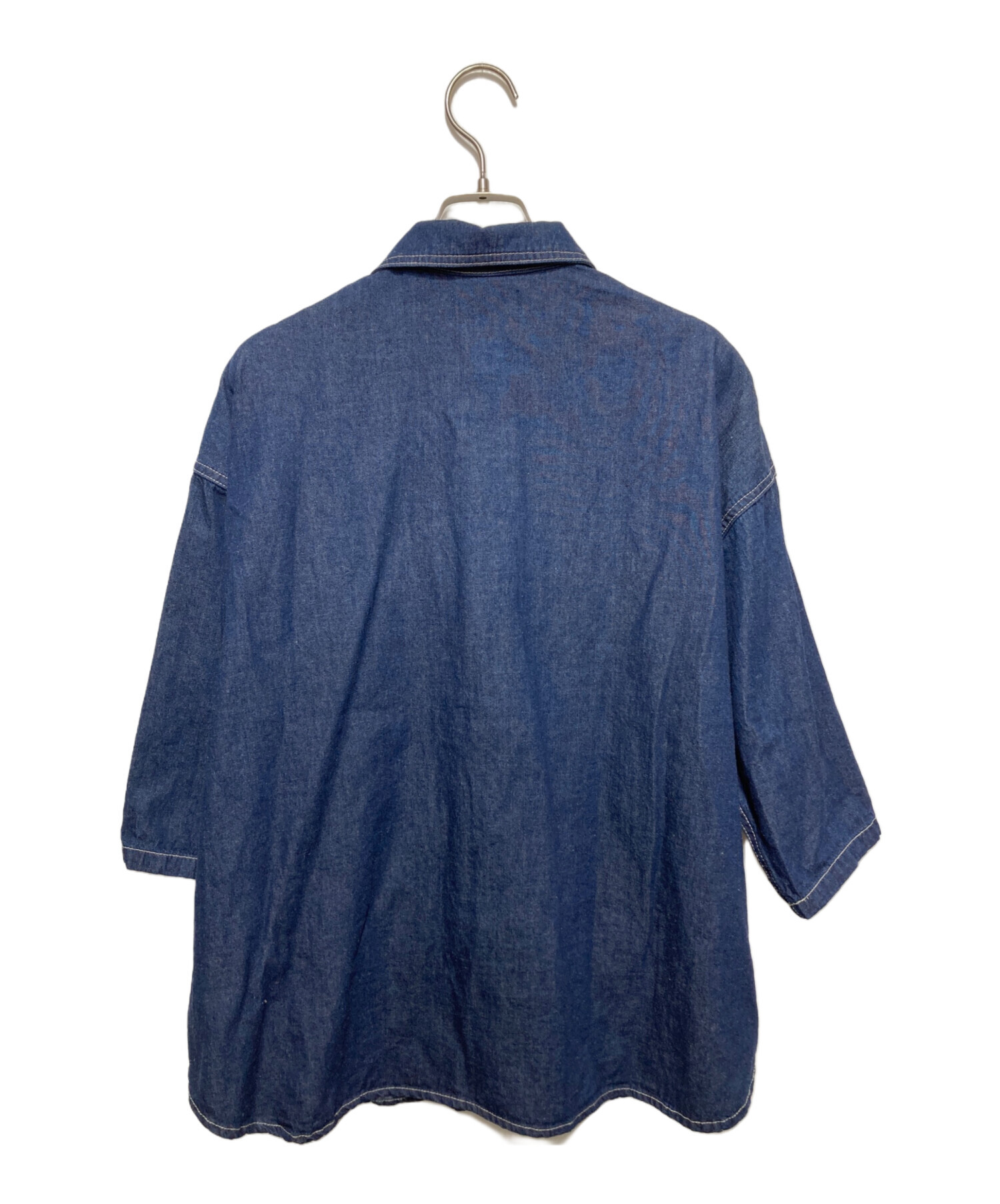 中古・古着通販】kagure (カグレ) コットンリネンデニムハーフスリーブ