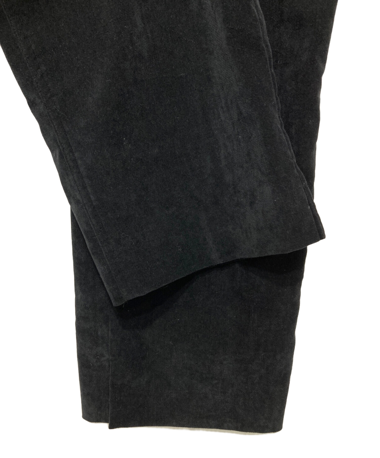 中古・古着通販】yori (ヨリ) ベルベットサロペット ブラック サイズ