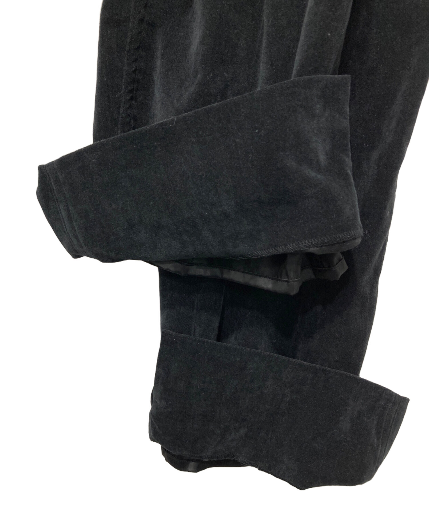 中古・古着通販】yori (ヨリ) ベルベットサロペット ブラック サイズ