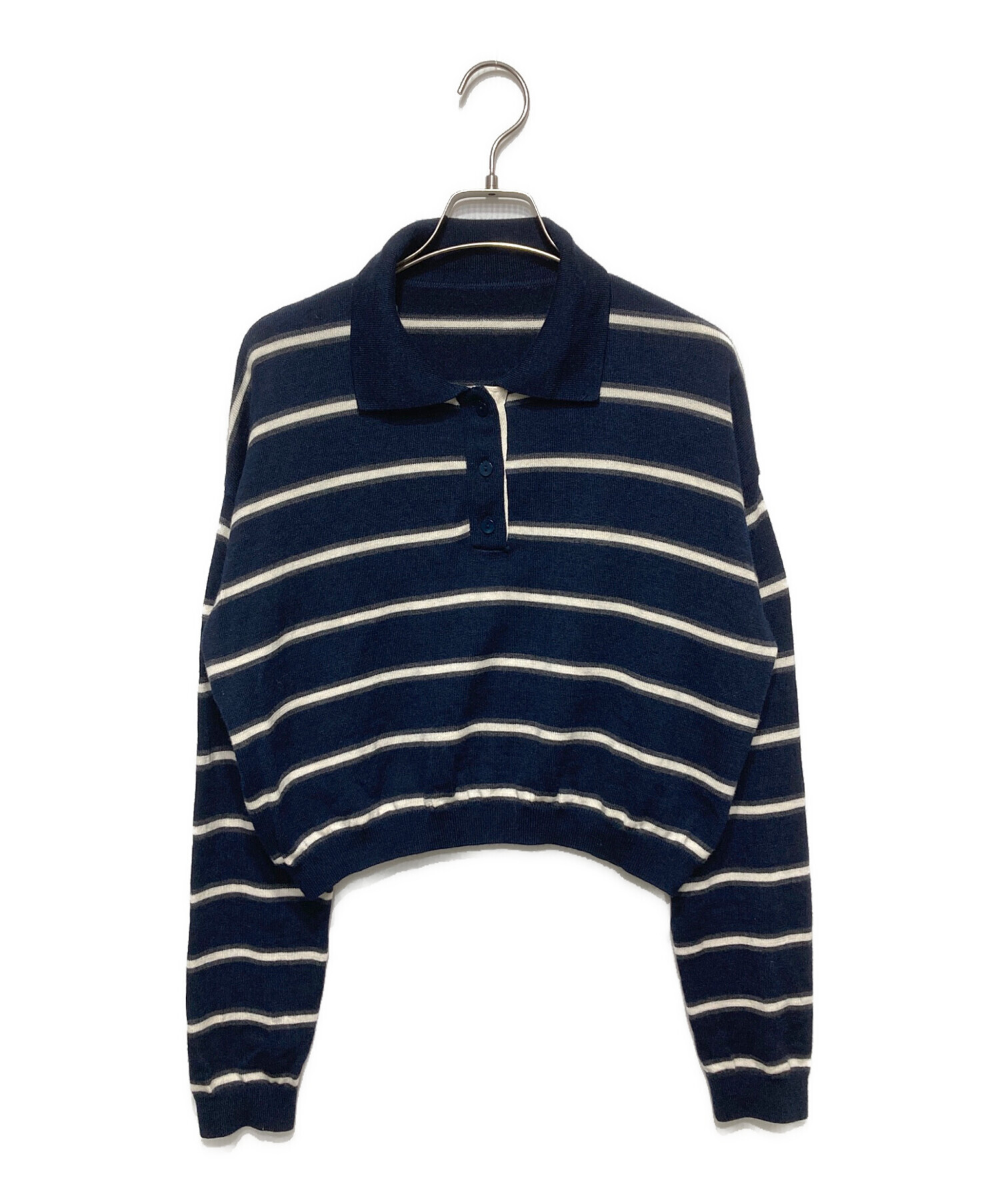 中古・古着通販】Gypsohila (ジプソフィア) Knit Polo/ニットポロ