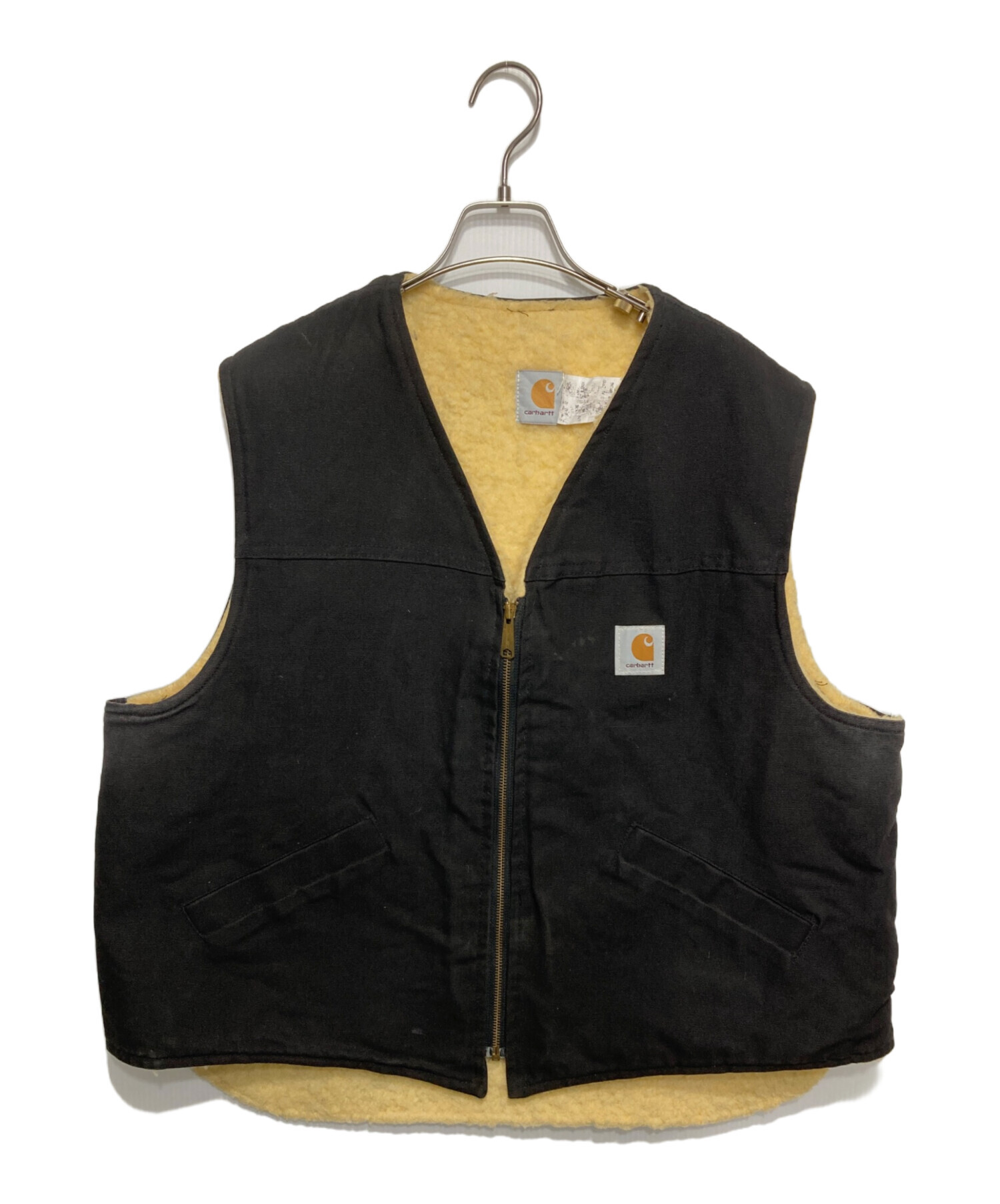 中古・古着通販】CarHartt (カーハート) 裏ボア ダックベスト ブラック