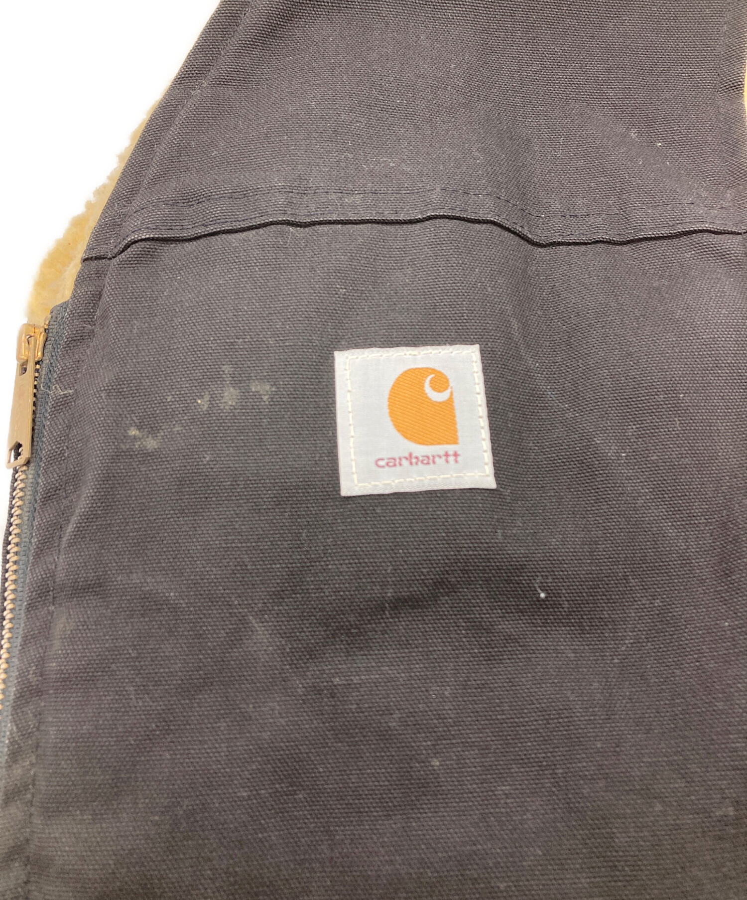 中古・古着通販】CarHartt (カーハート) 裏ボア ダックベスト ブラック