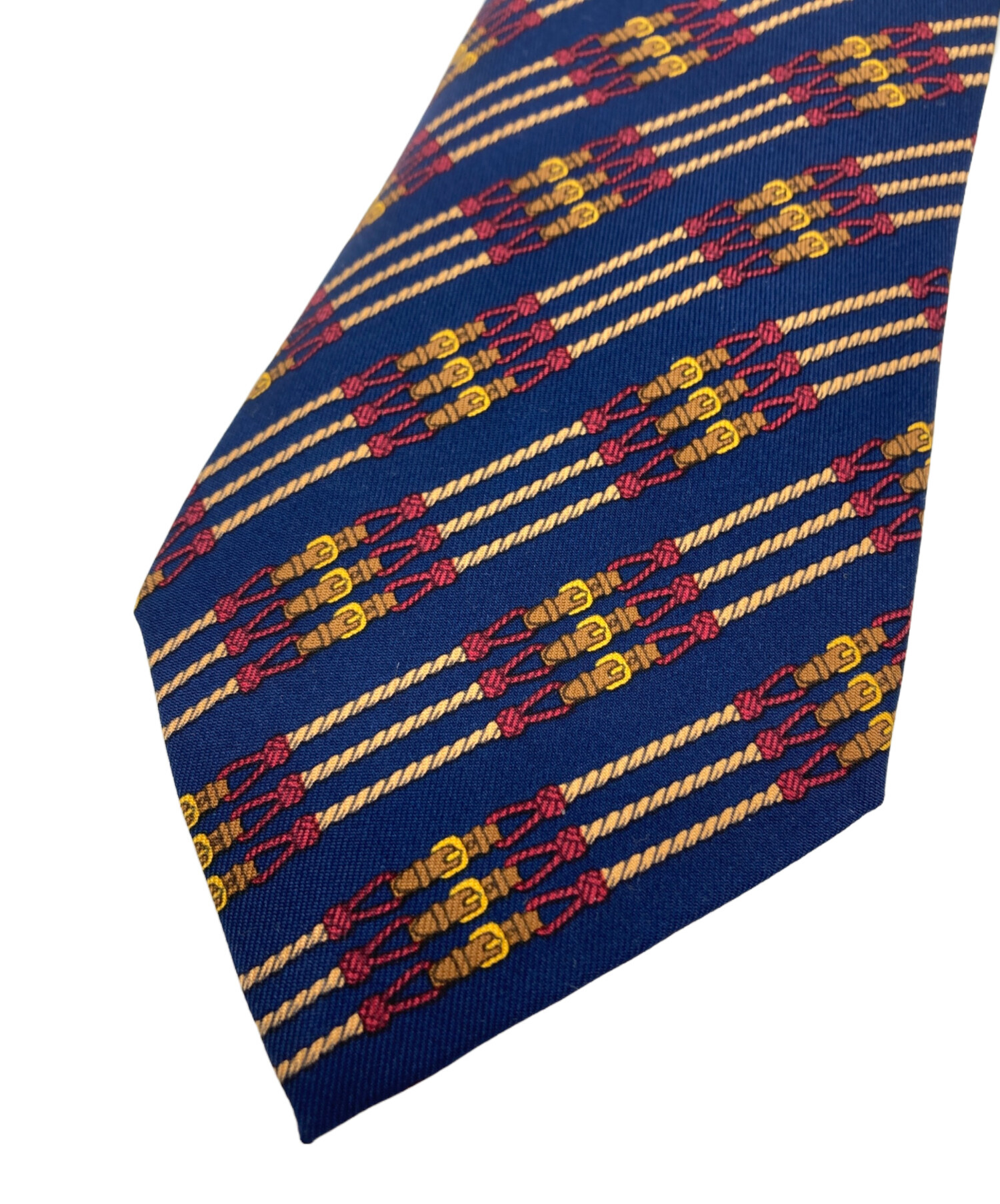 中古・古着通販】HERMES (エルメス) シルクネクタイ ネイビー サイズ