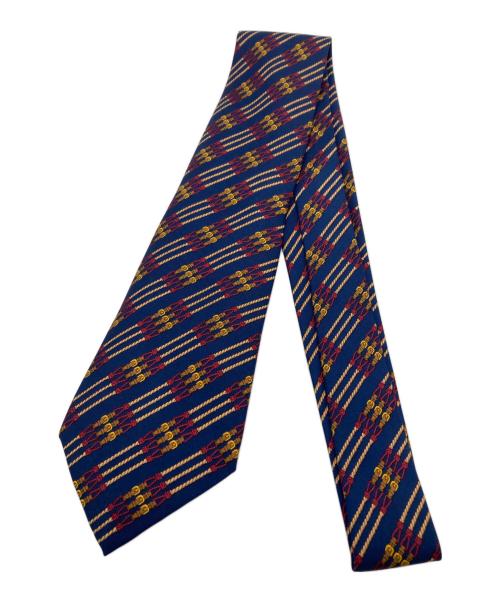 中古・古着通販】HERMES (エルメス) シルクネクタイ ネイビー サイズ