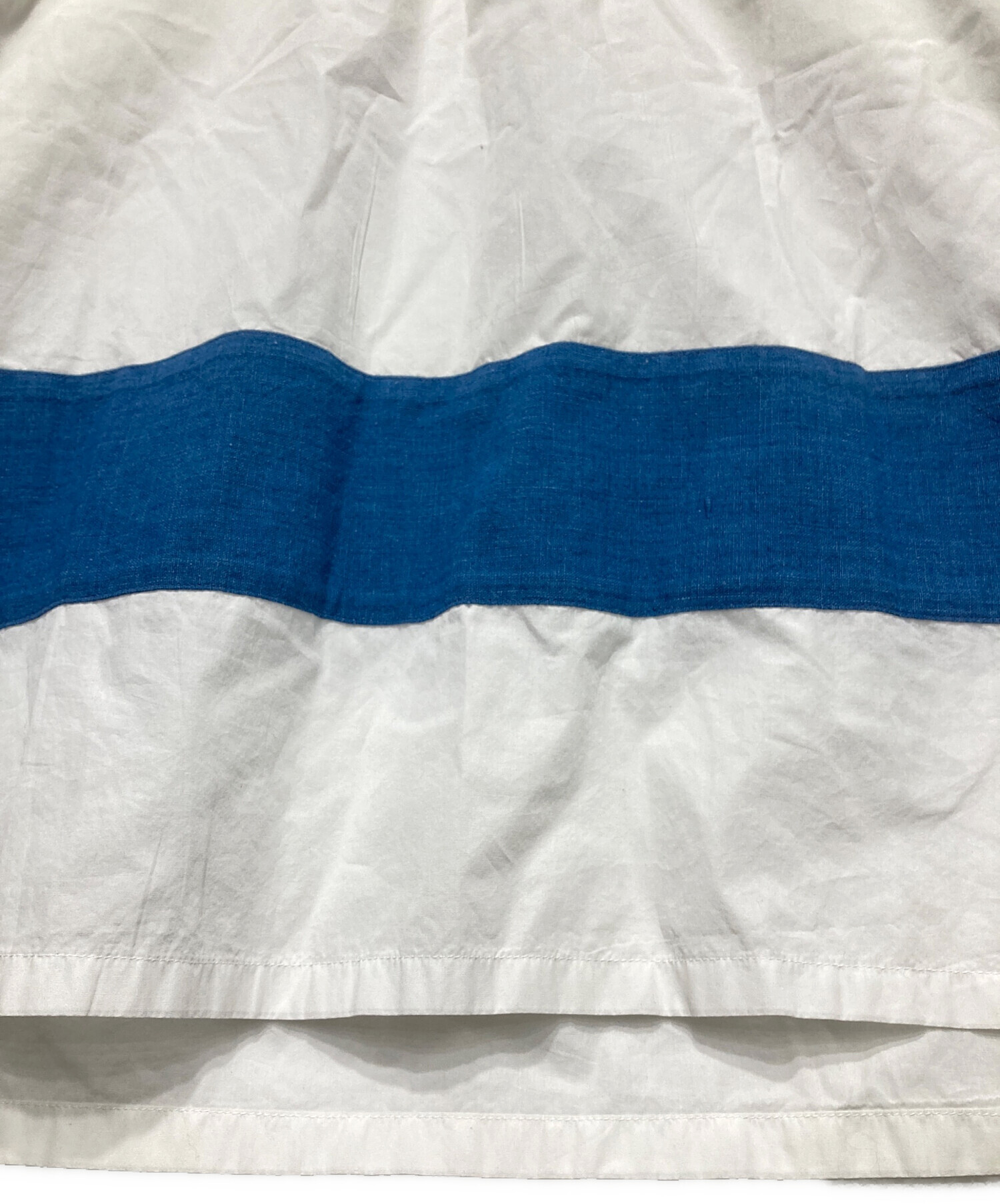 17ss VISVIM KERCHIEF TUNIC チュニックシャツ ホワイト 中古・古着通販】VISVIM (ビズビム) KERCHIEF TUNIC KOFU BORDER/プル