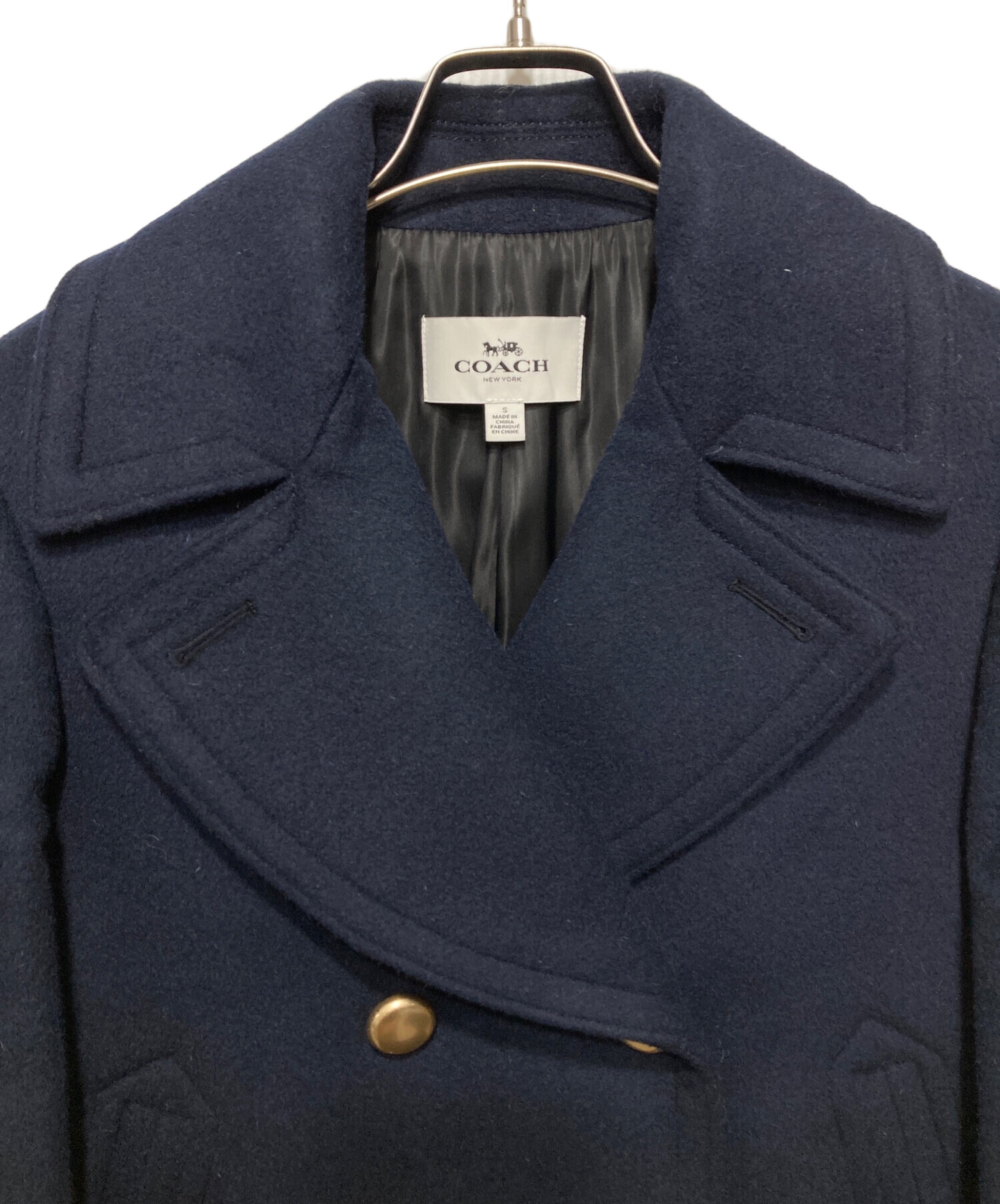 中古・古着通販】COACH (コーチ) Pコート ネイビー サイズ:S｜ブランド