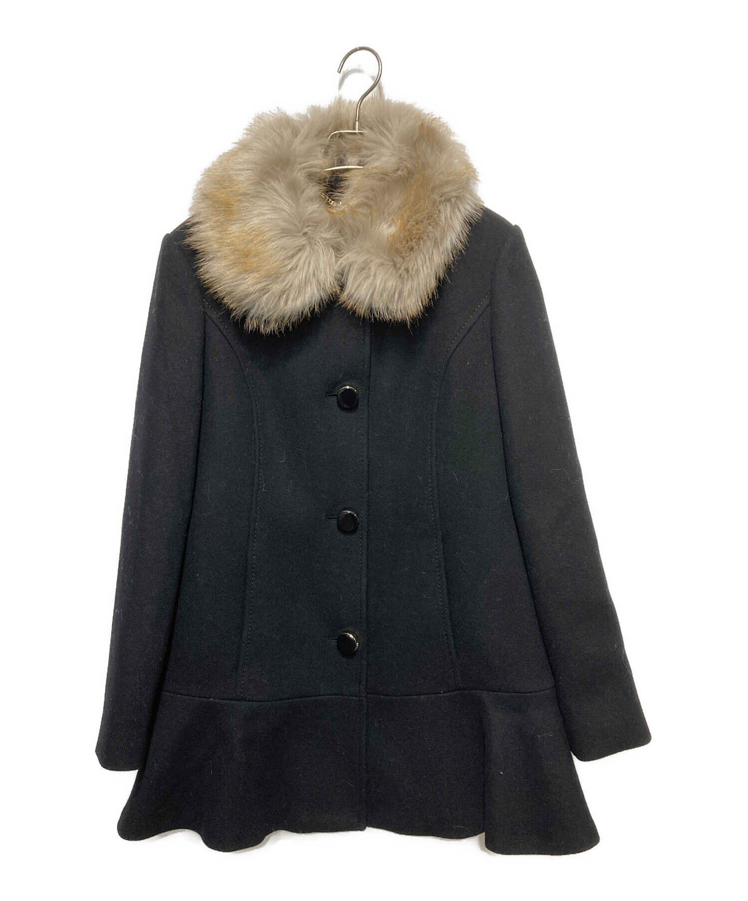 中古・古着通販】Kate Spade (ケイトスペード) FAUX FUR COLLAR COAT
