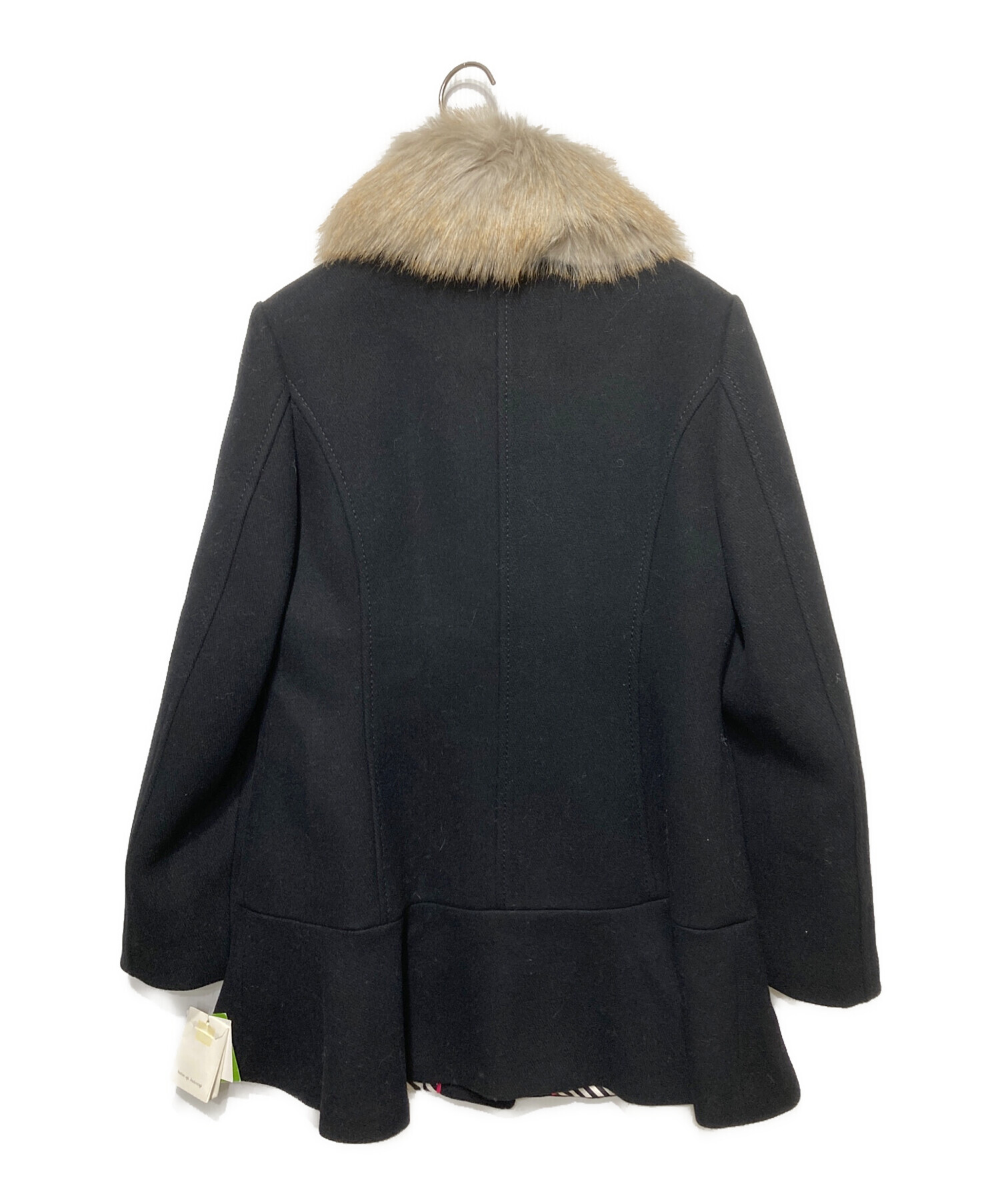 中古・古着通販】Kate Spade (ケイトスペード) FAUX FUR COLLAR COAT