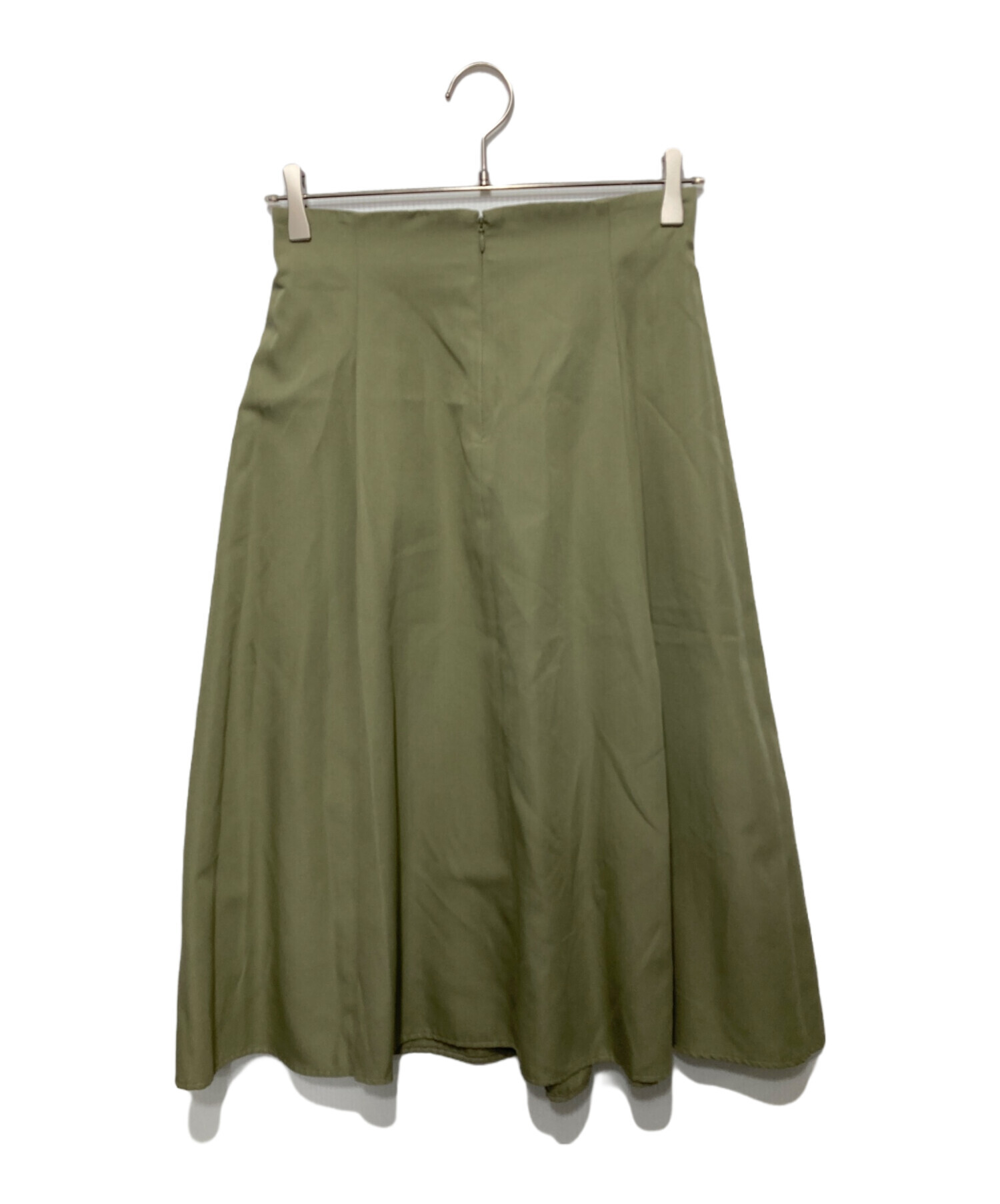 中古・古着通販】ANAYI (アナイ) タックフレアスカート グリーン