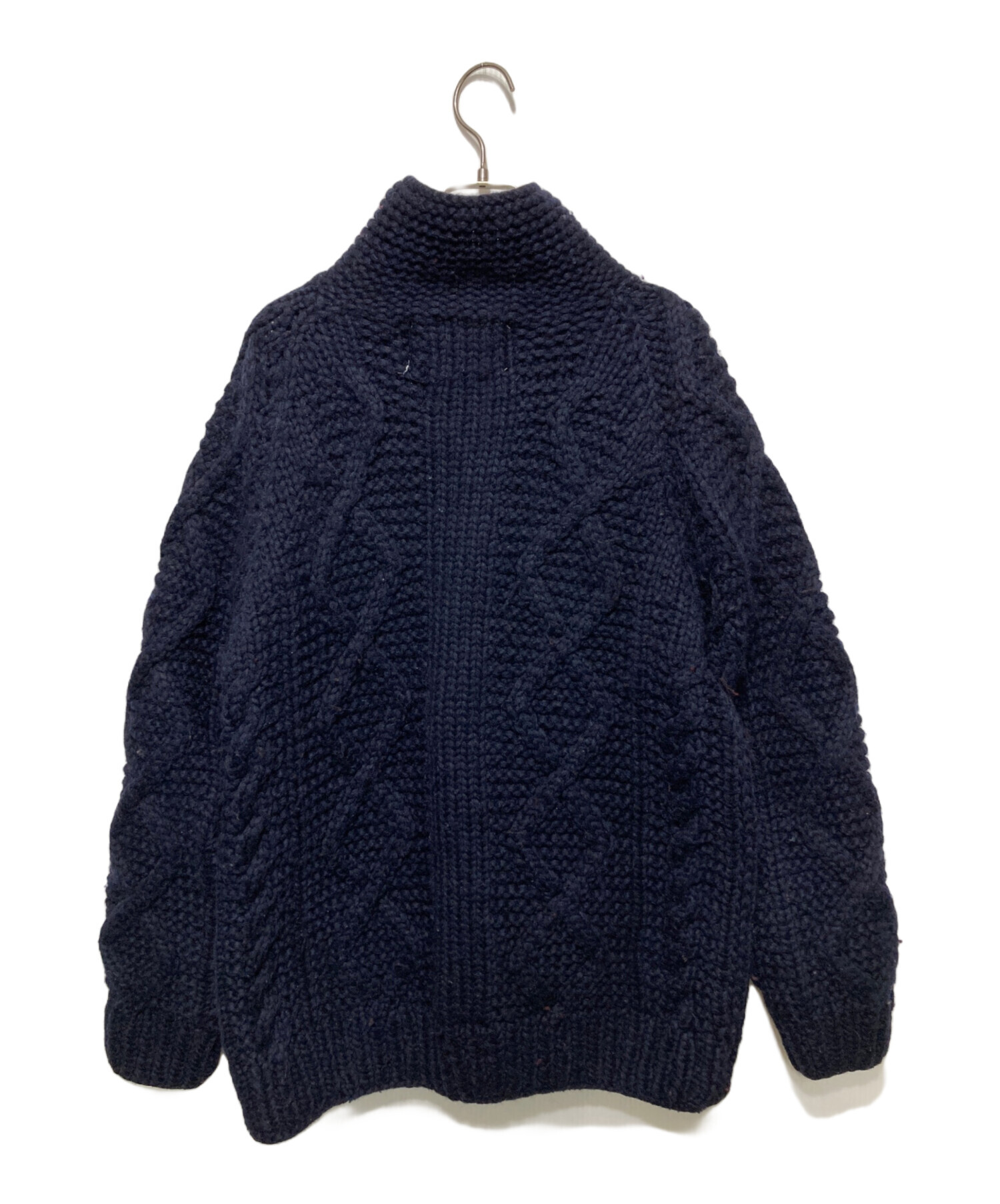 Canadian sweater カウチン ネイビー ジップアップ サイズ40 中古・古着通販】CANADIAN SWEATER (カナディアンセーター) カウチン