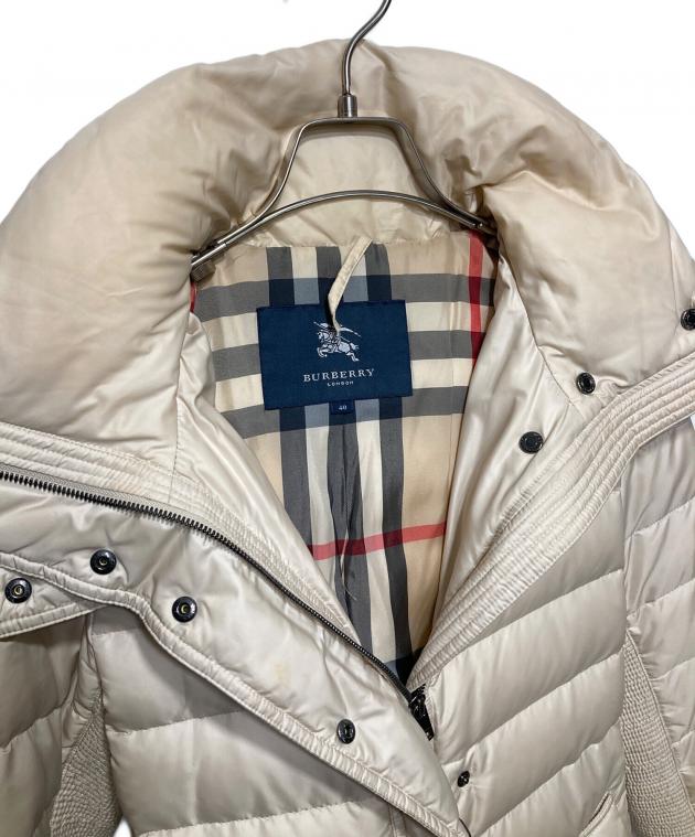 未使用★バーバリー★コート・サイズ40 中古・古着通販】BURBERRY (バーバリー) ダウンコート ベージュ サイズ