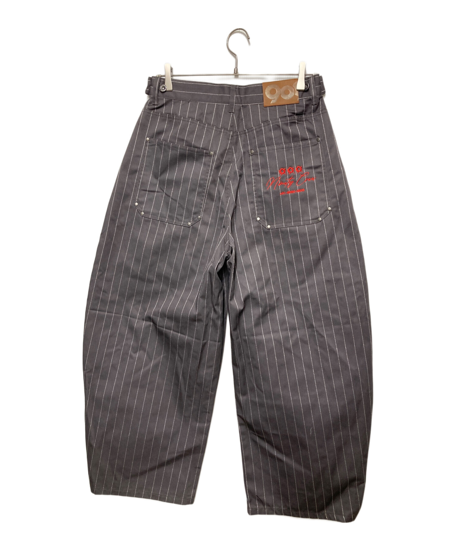 中古・古着通販】9090 (9090) Stripe Tuck Buggy Pants/ストライプ