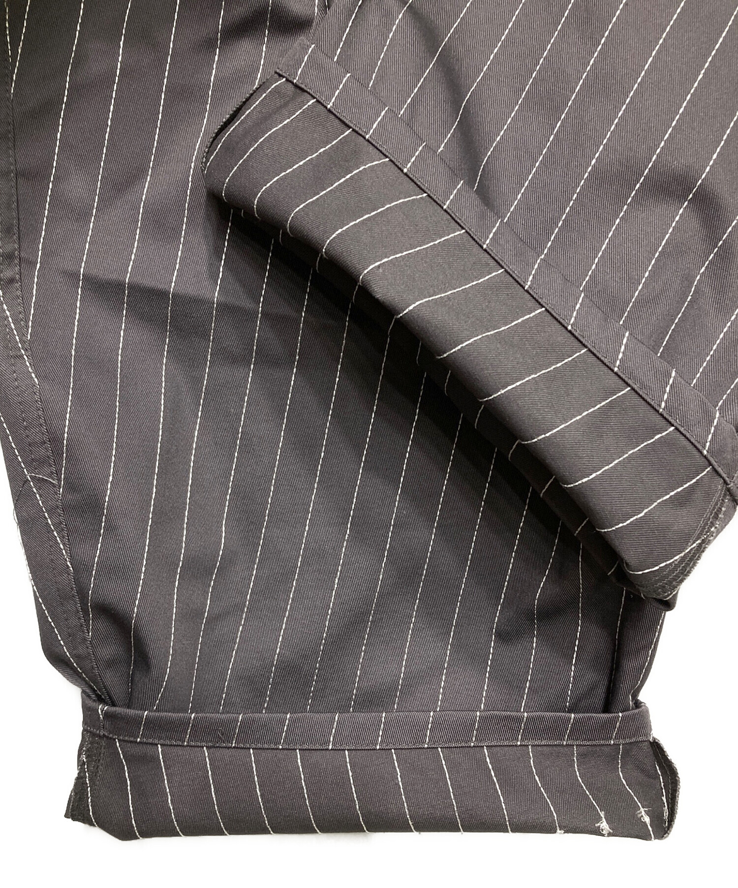 中古・古着通販】9090 (9090) Stripe Tuck Buggy Pants/ストライプ