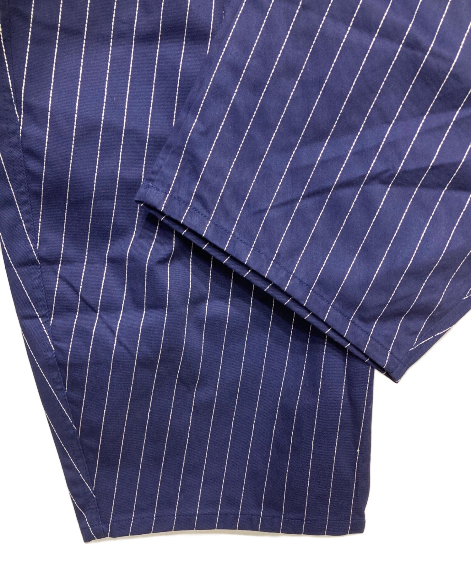 中古・古着通販】9090 (9090) Stripe Tuck Buggy Pants/ワークパンツ 