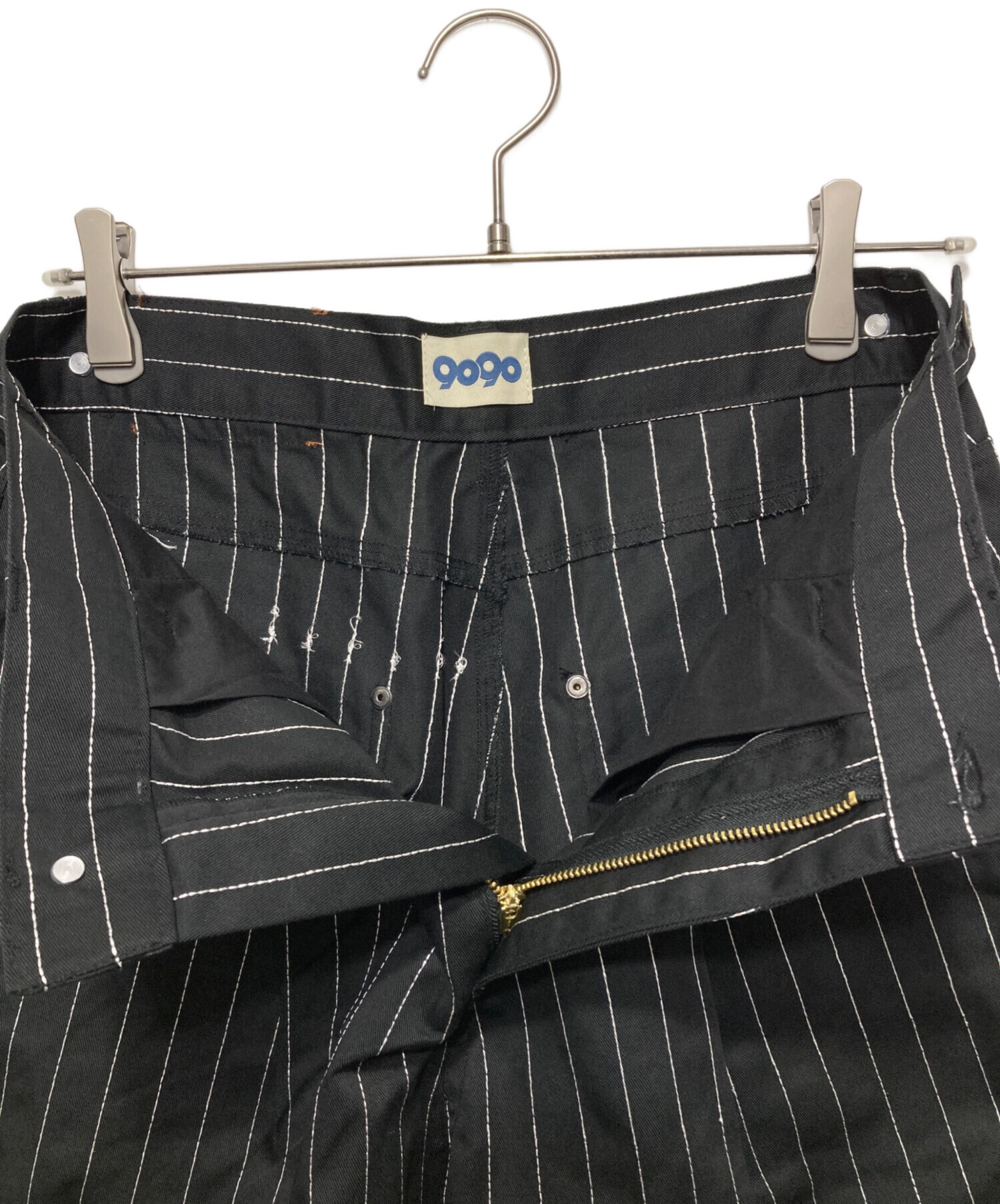 中古・古着通販】9090 (9090) Stripe Tuck Buggy Pants/ストライプ