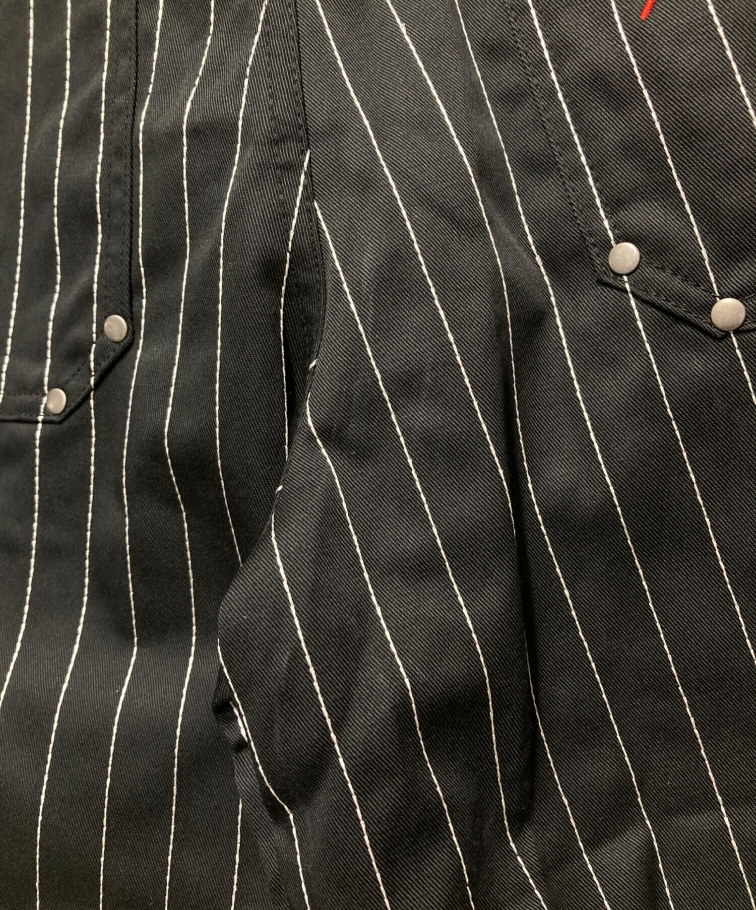 中古・古着通販】9090 (9090) Stripe Tuck Buggy Pants/ストライプ