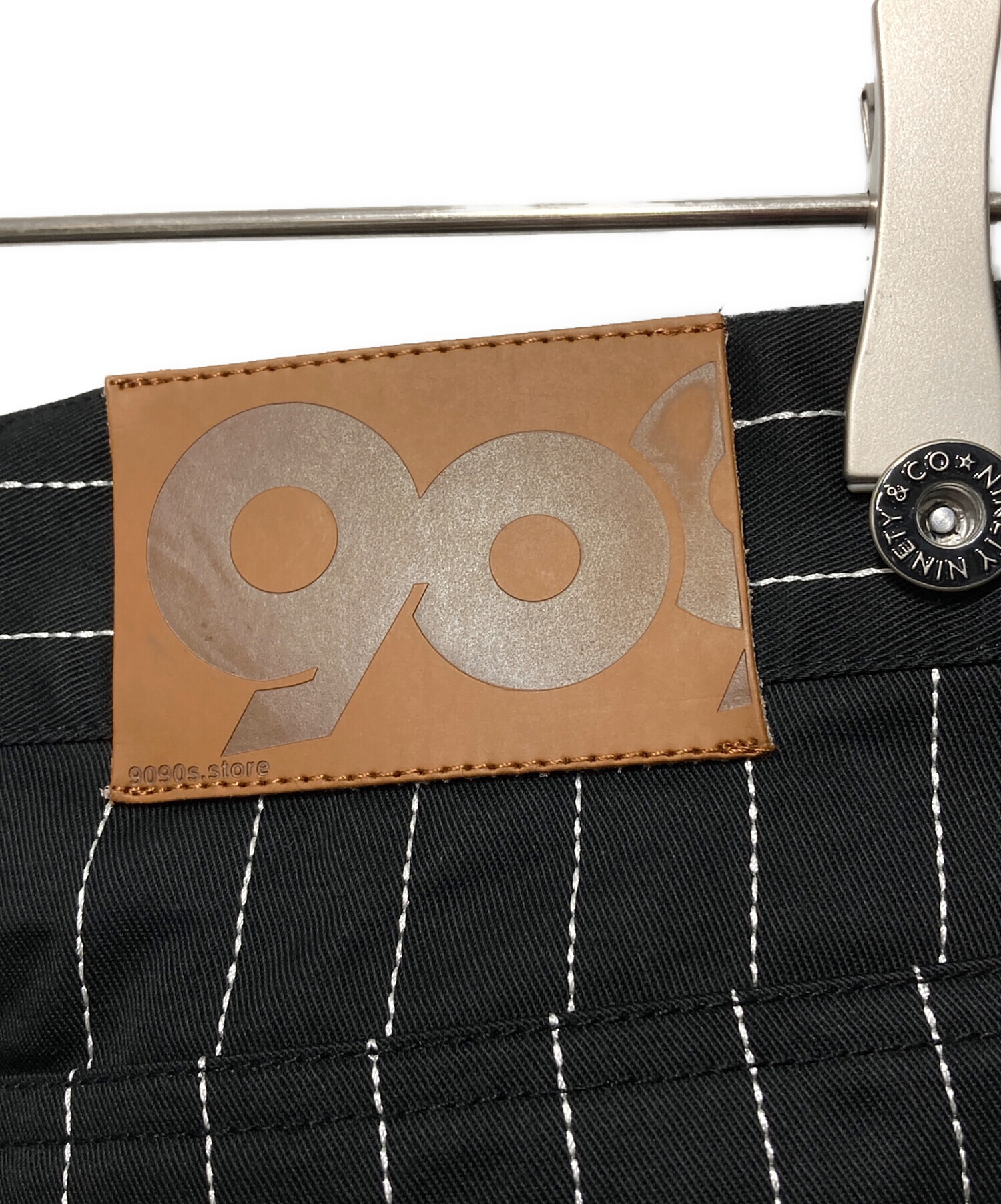 中古・古着通販】9090 (9090) Stripe Tuck Buggy Pants/ストライプ