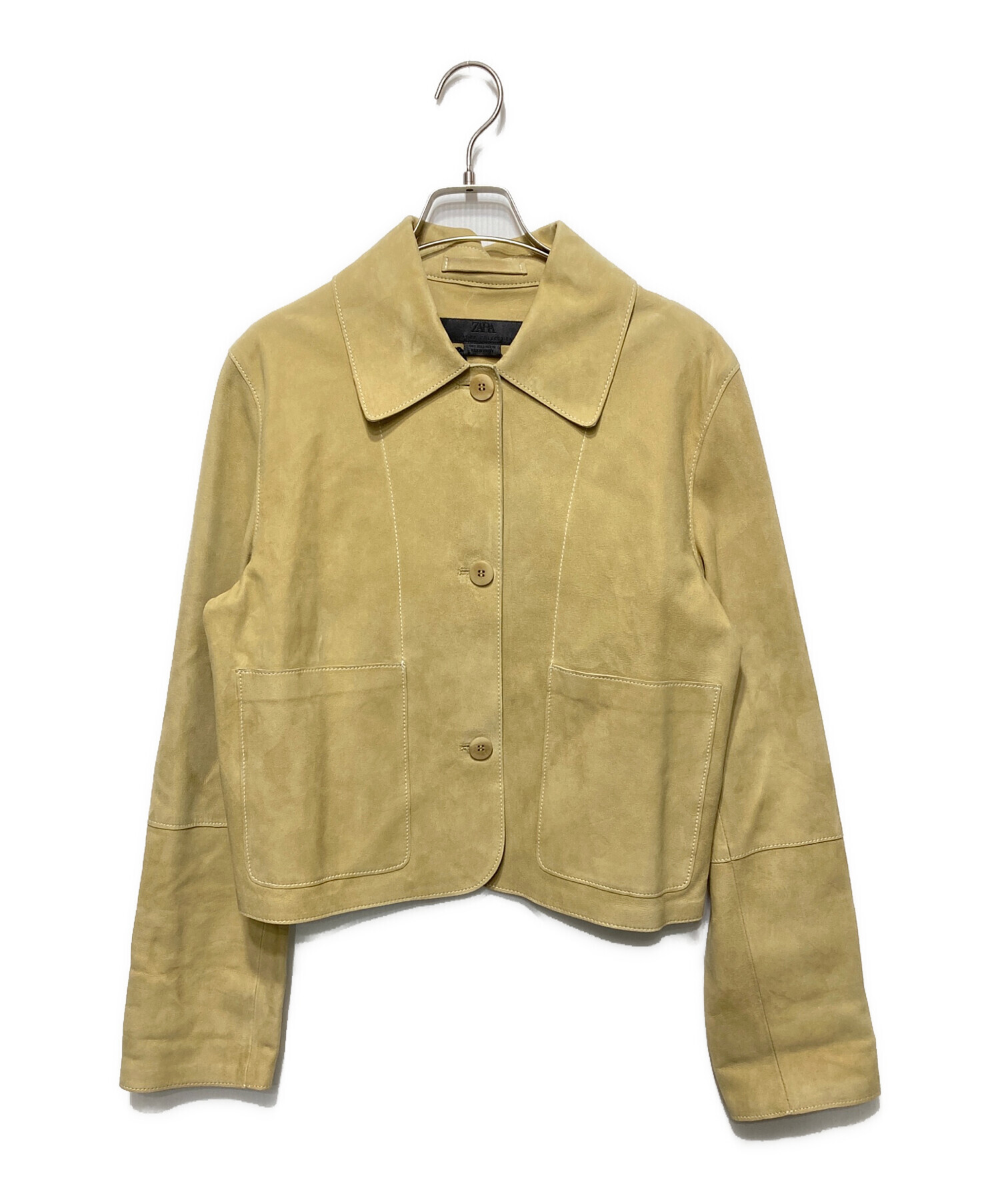 中古・古着通販】ZARA (ザラ) スウェードジャケット ベージュ サイズ:S 