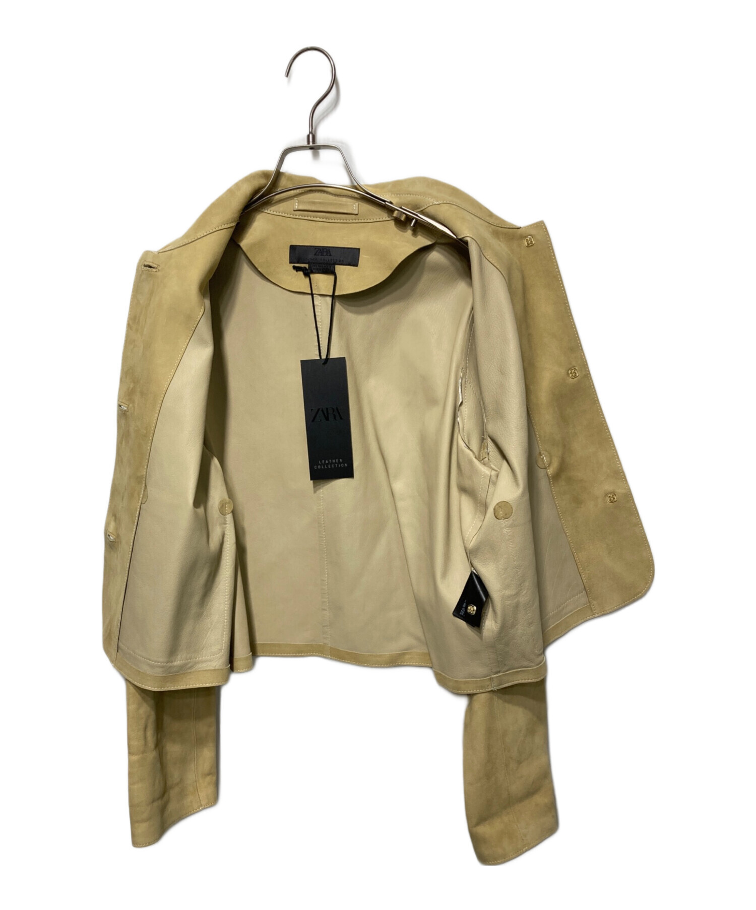 中古・古着通販】ZARA (ザラ) スウェードジャケット ベージュ サイズ:S 
