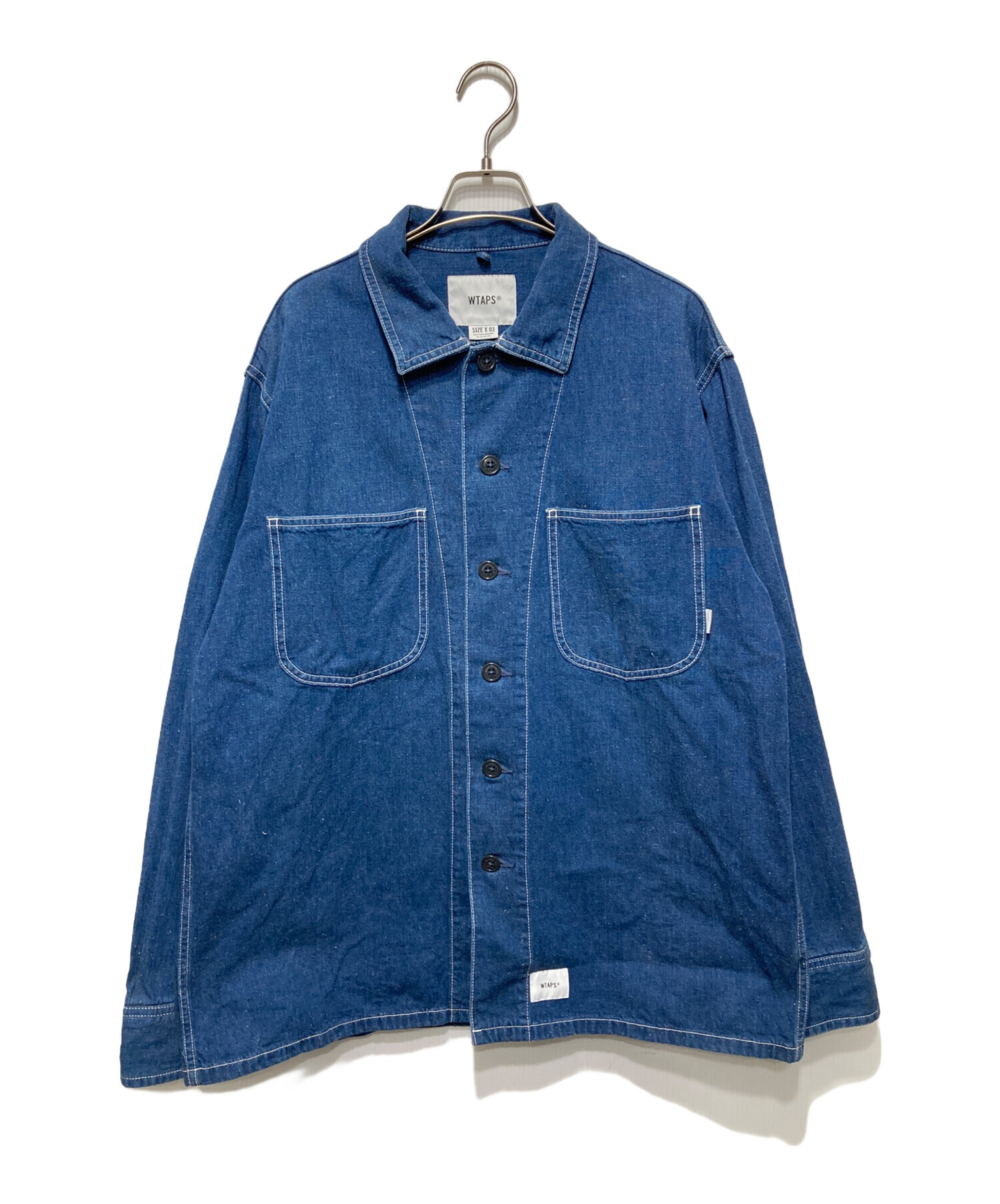 中古・古着通販】WTAPS (ダブルタップス) MINE LS/SHIRT ブルー サイズ