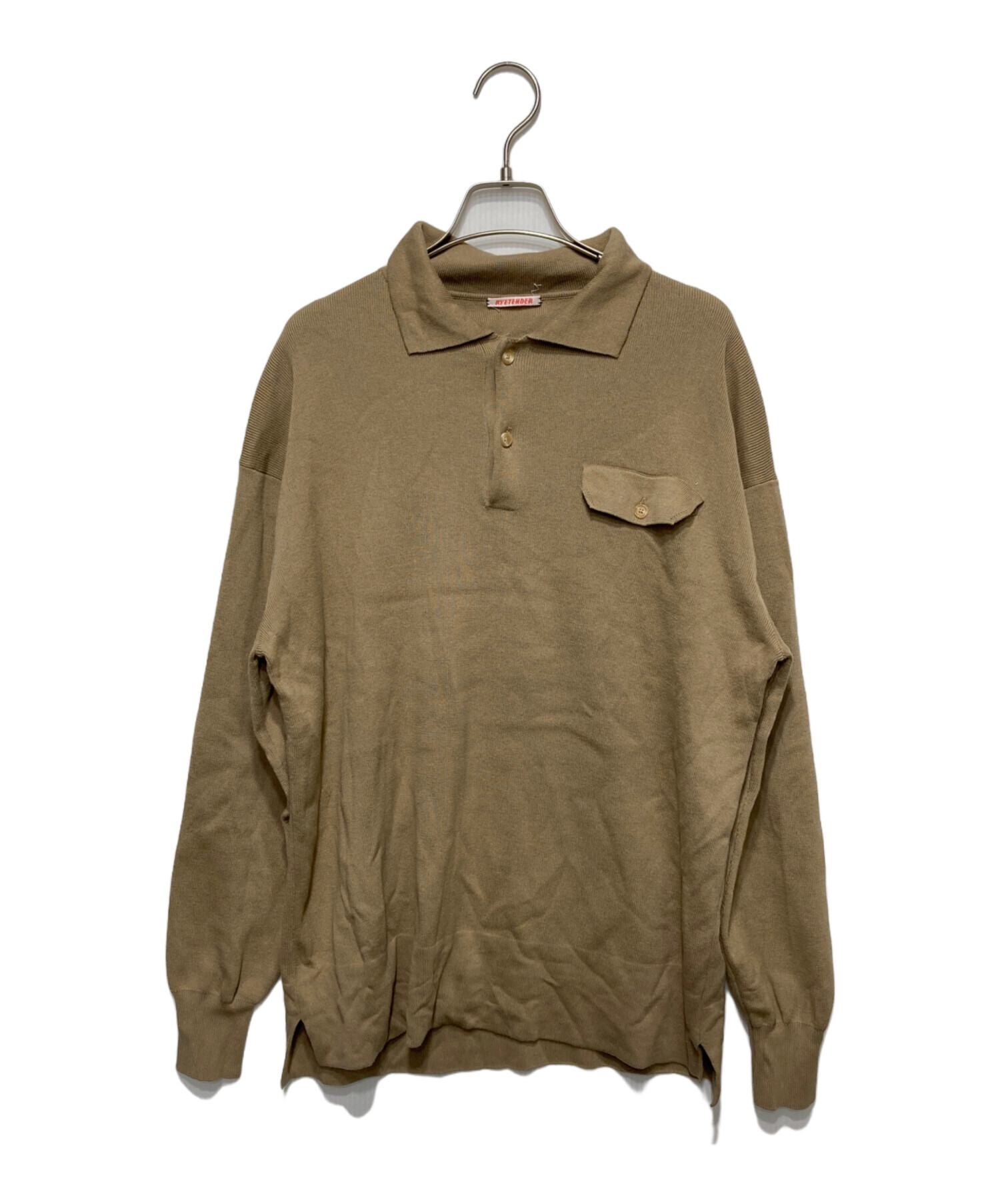 RYETENDER バーガンディ ニットポロシャツ TENDER MART