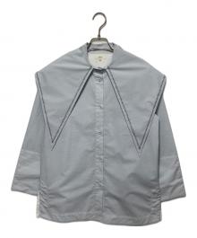 中古・古着通販】YORI (ヨリ) セーラーリボンチェックシャツ ブルー