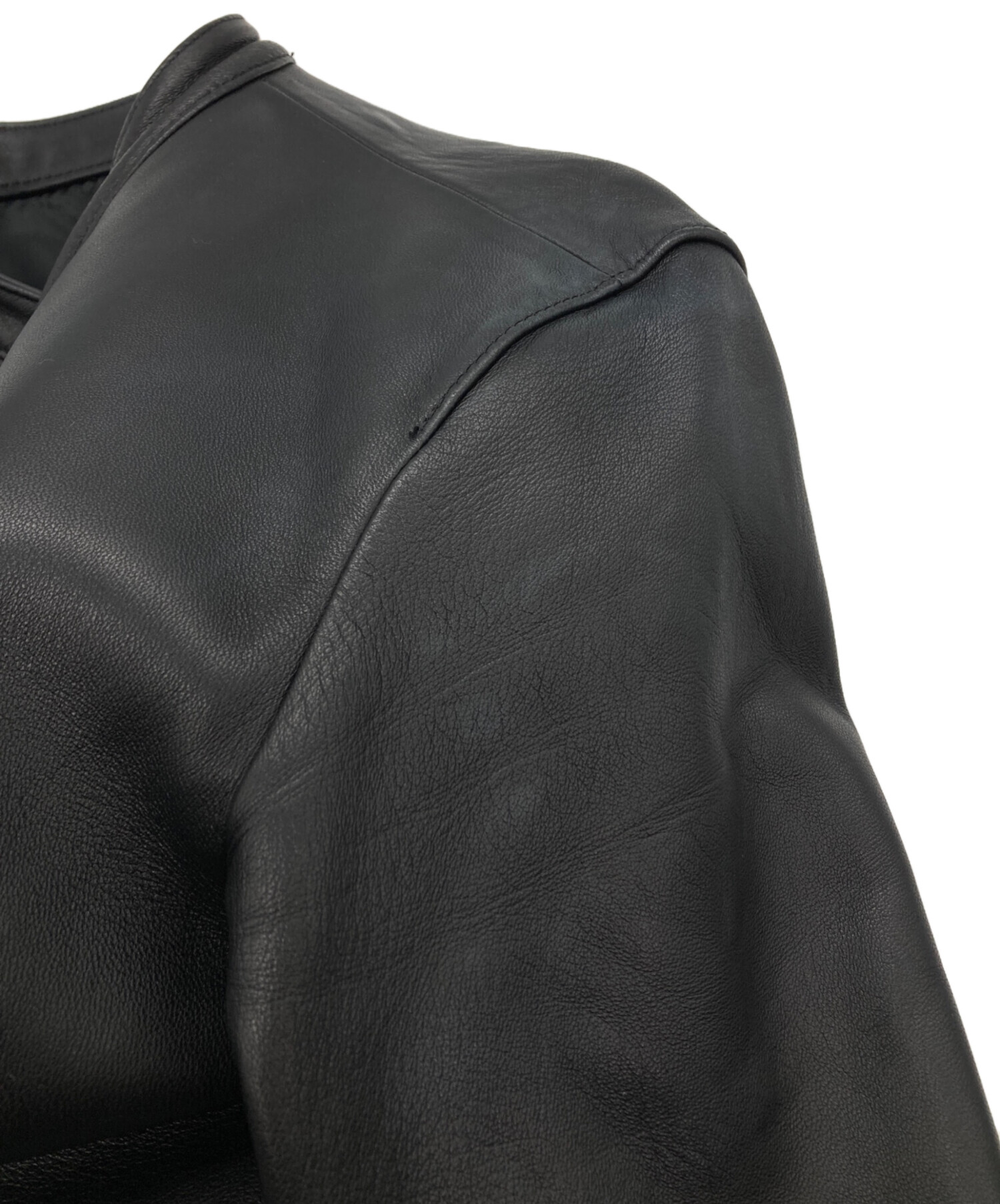 中古・古着通販】LIDnM (リドム) ラムレザーシングルライダース