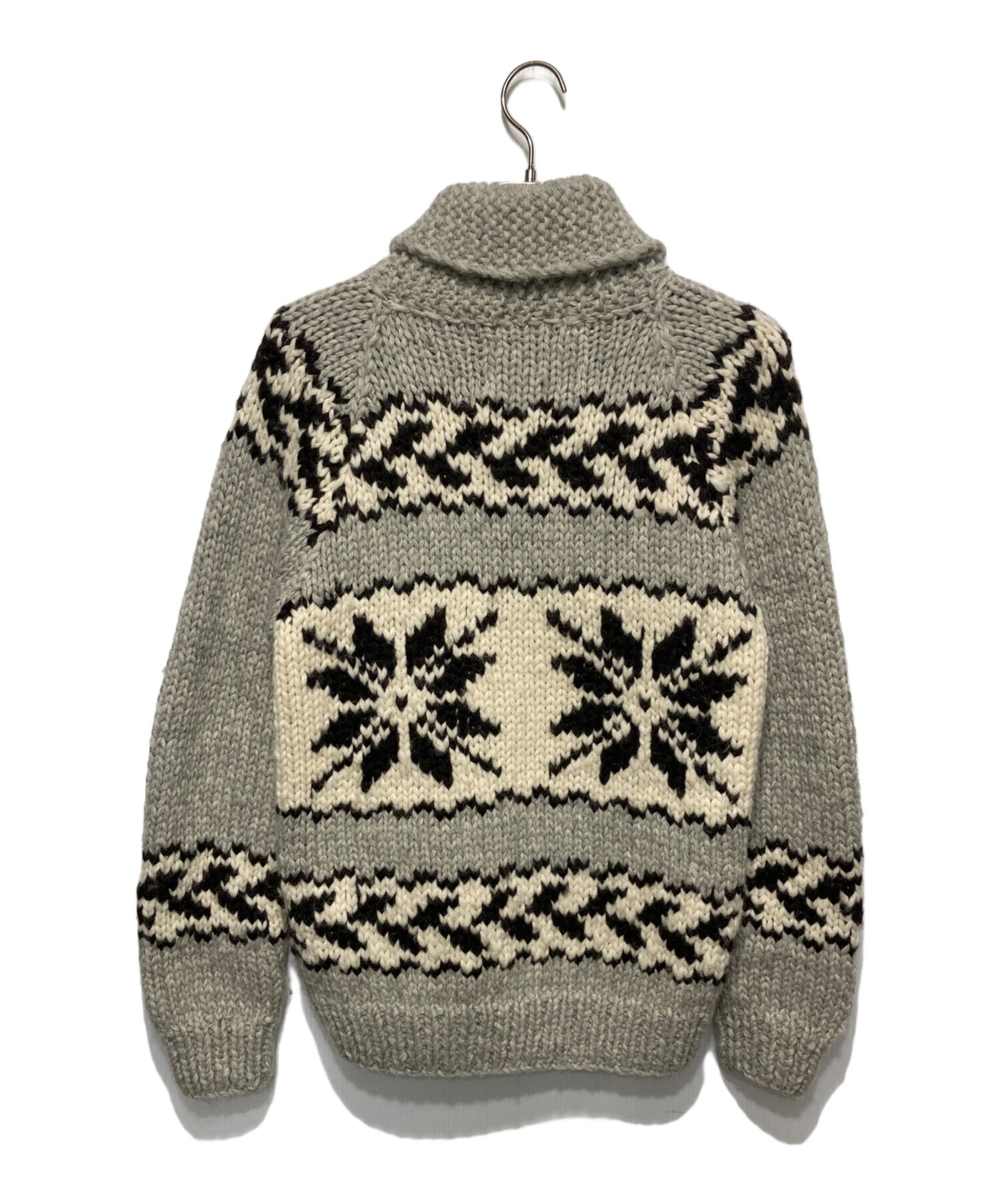 中古・古着通販】KANATA (カナタ) カウチンニットジャケット グレー