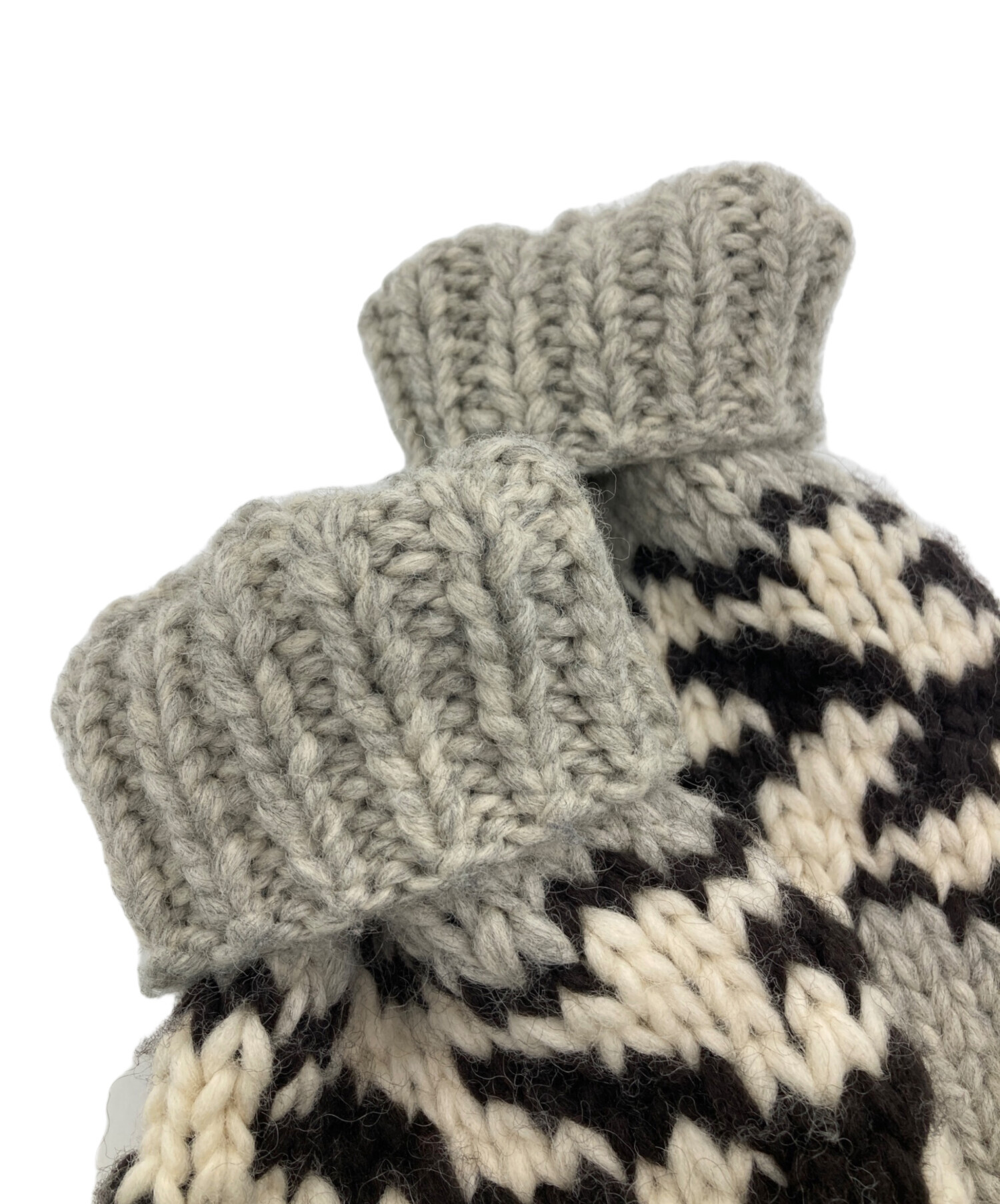 中古・古着通販】KANATA (カナタ) カウチンニットジャケット グレー