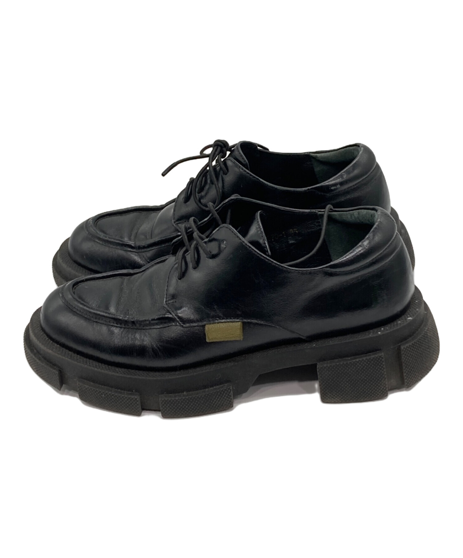 中古・古着通販】MANA (マナ) 厚底レースアップ・シューズ ブラック