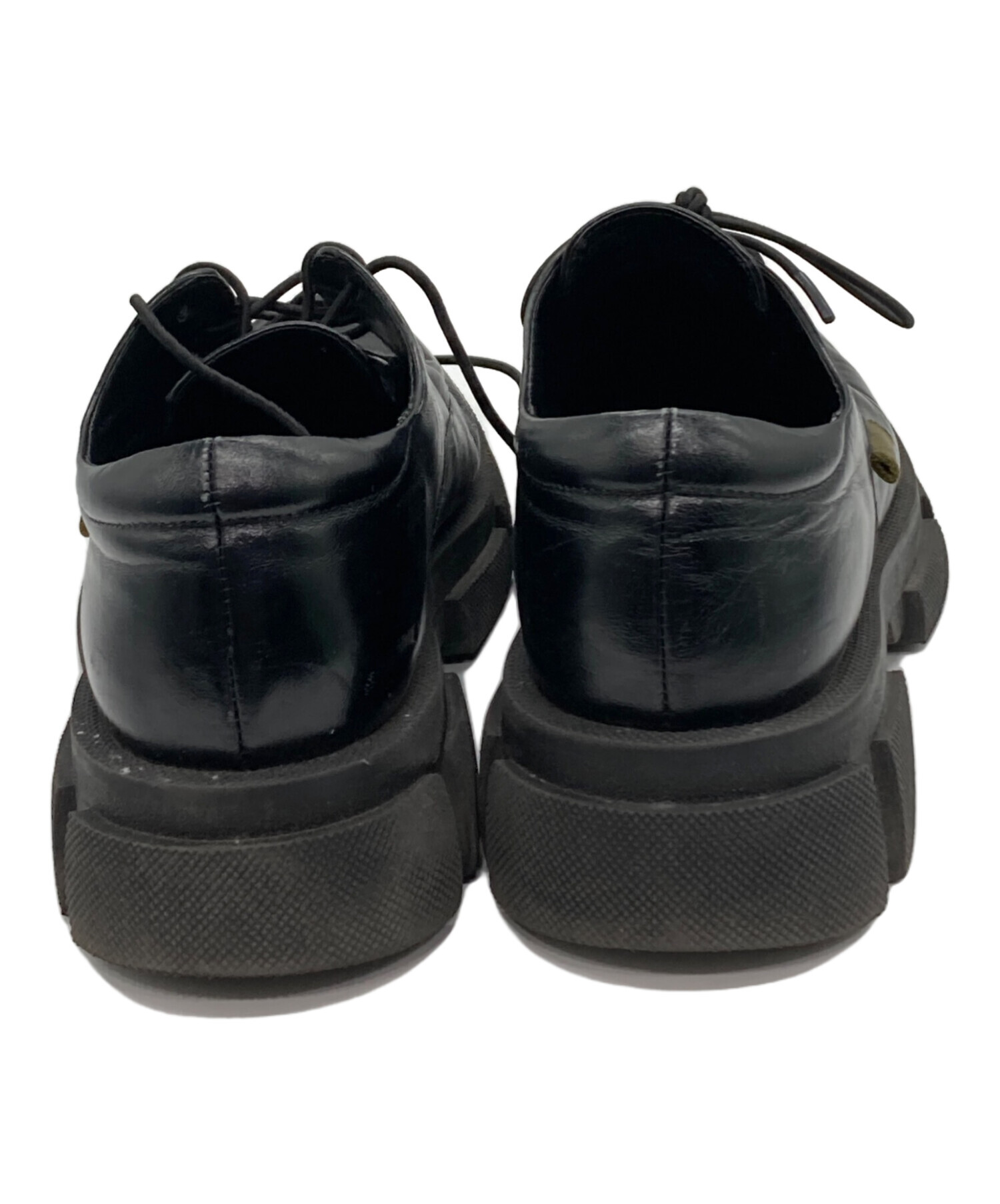 中古・古着通販】MANA (マナ) 厚底レースアップ・シューズ ブラック