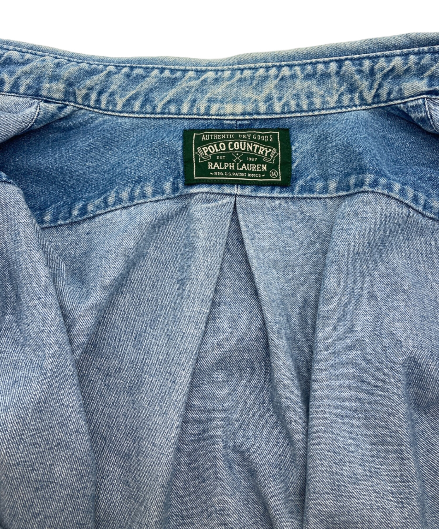 中古・古着通販】POLO COUNTRY (ポロカントリー) ロゴ刺繍デニムシャツ