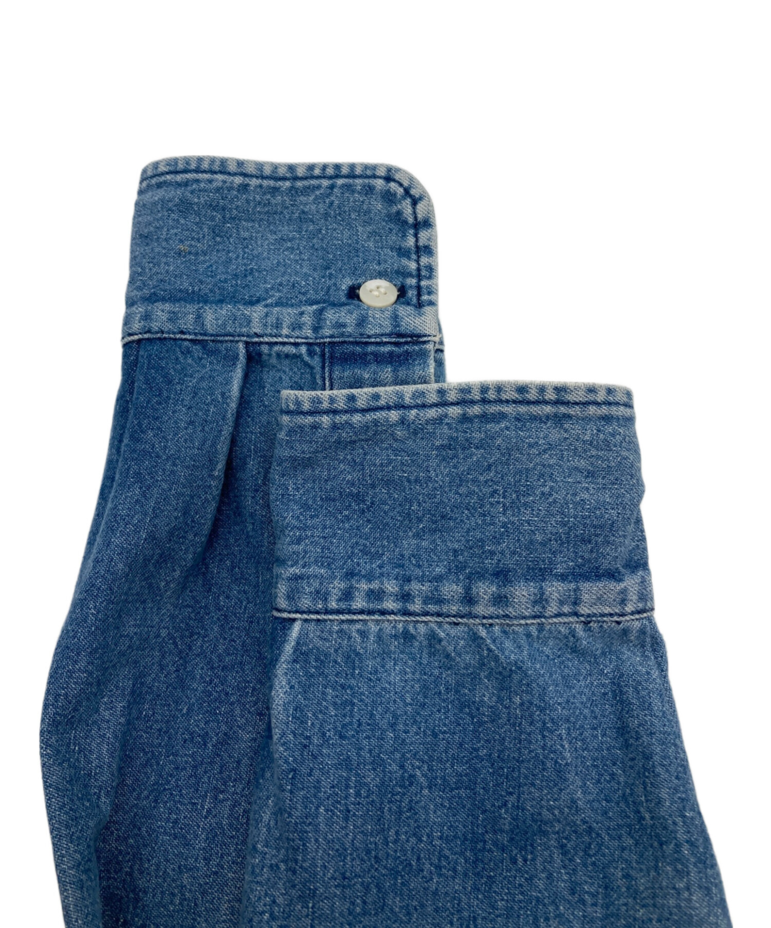 【入手困難】 ポロカントリー デニムシャツ インディゴ Mサイズ ポロカン 中古・古着通販】POLO COUNTRY (ポロカントリー) ロゴ刺繍デニムシャツ