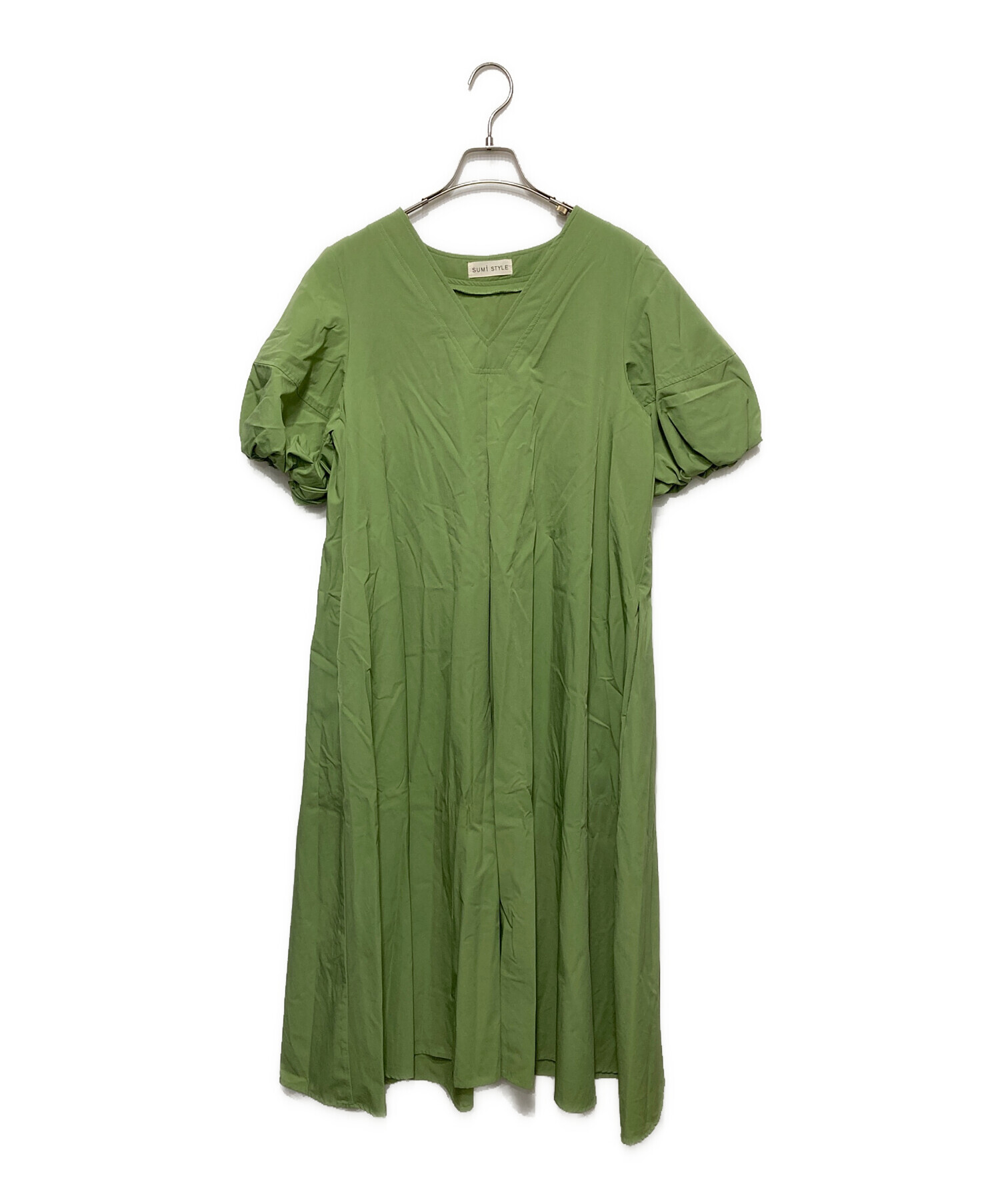 中古・古着通販】SUM1 STYLE (スミスタイル) 半袖ワンピース グリーン