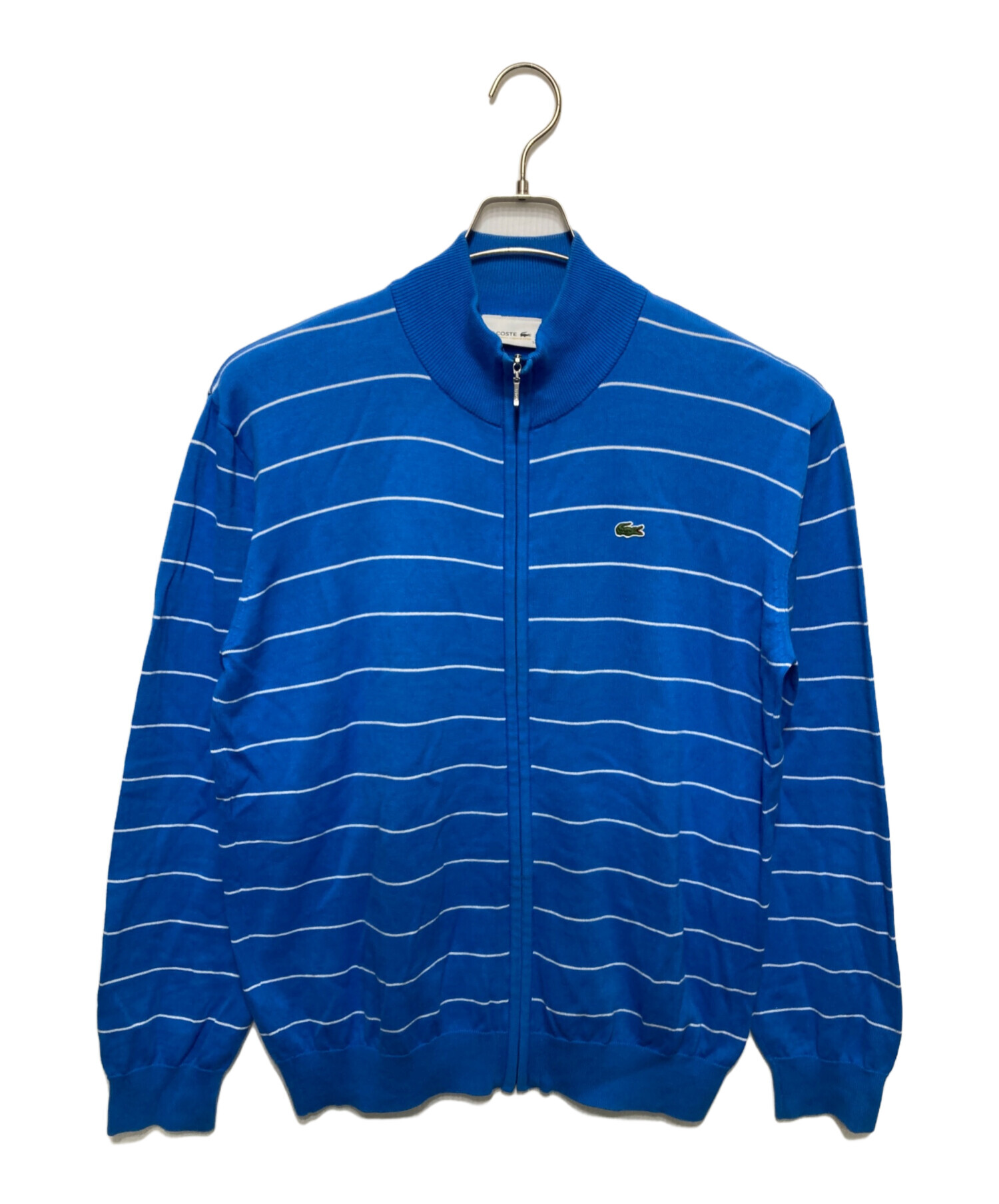 中古・古着通販】LACOSTE (ラコステ) ニットジャケット ブルー サイズ 