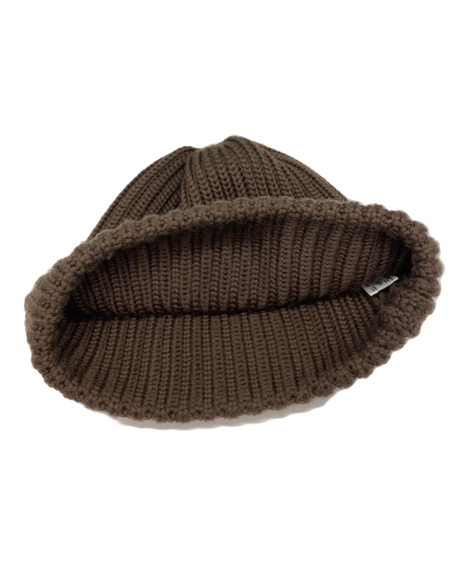 中古・古着通販】Needles (ニードルズ) ロゴ刺繍ニット帽 ブラウン