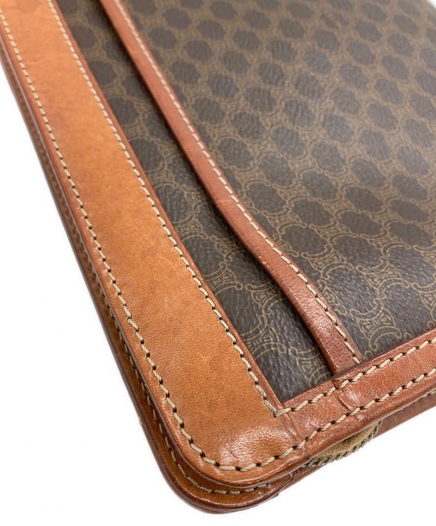 中古・古着通販】CELINE (セリーヌ) マカダム柄ポーチ ブラウン