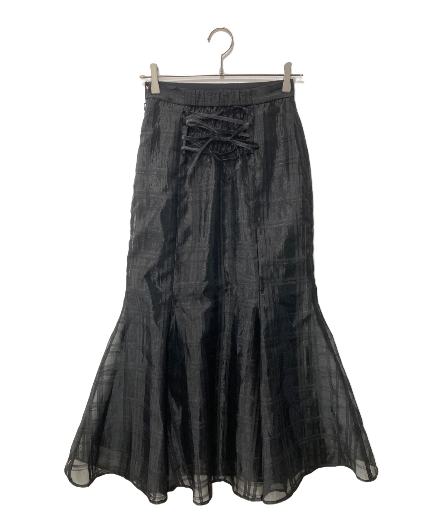 中古・古着通販】rienda (リエンダ) シアーチェックバックレースUP 
