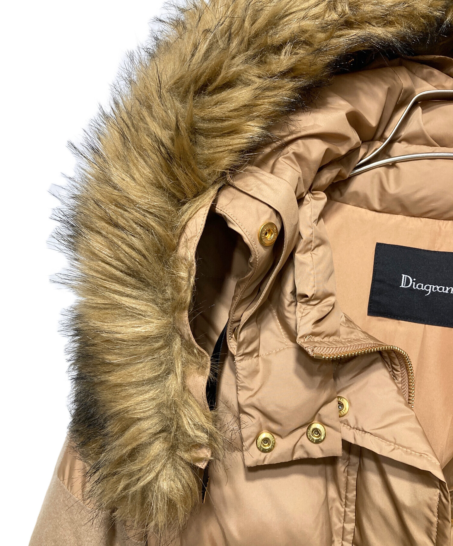 中古・古着通販】Diagram (ダイアグラム) フェイクファーリブ袖ロング