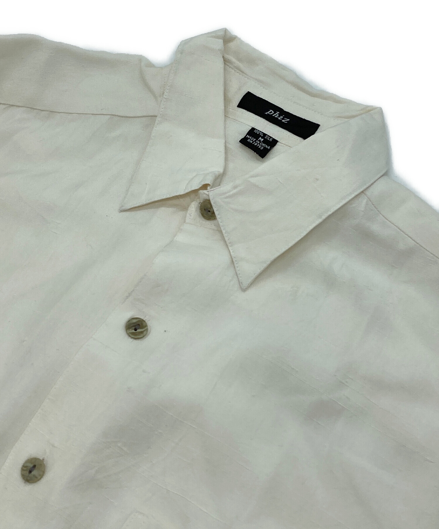 中古・古着通販】phiz (フィズ) シルクシャツ ベージュ サイズ:M