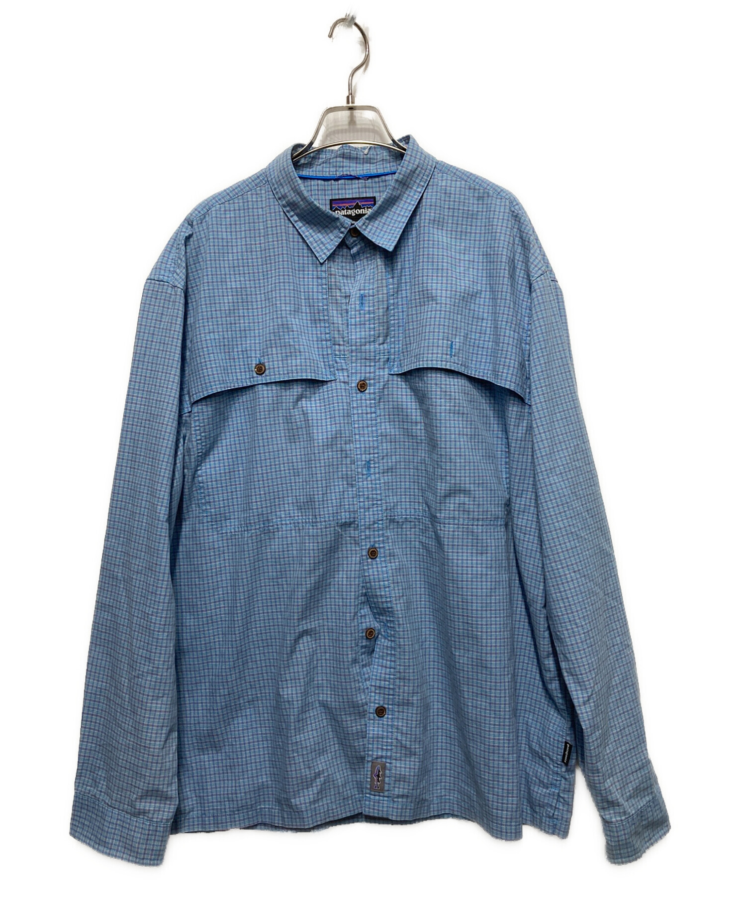 Patagonia アイランドホッパーシャツ　2002年製 ライトブルー 中古・古着通販】Patagonia (パタゴニア) ロングスリーブ アイランド