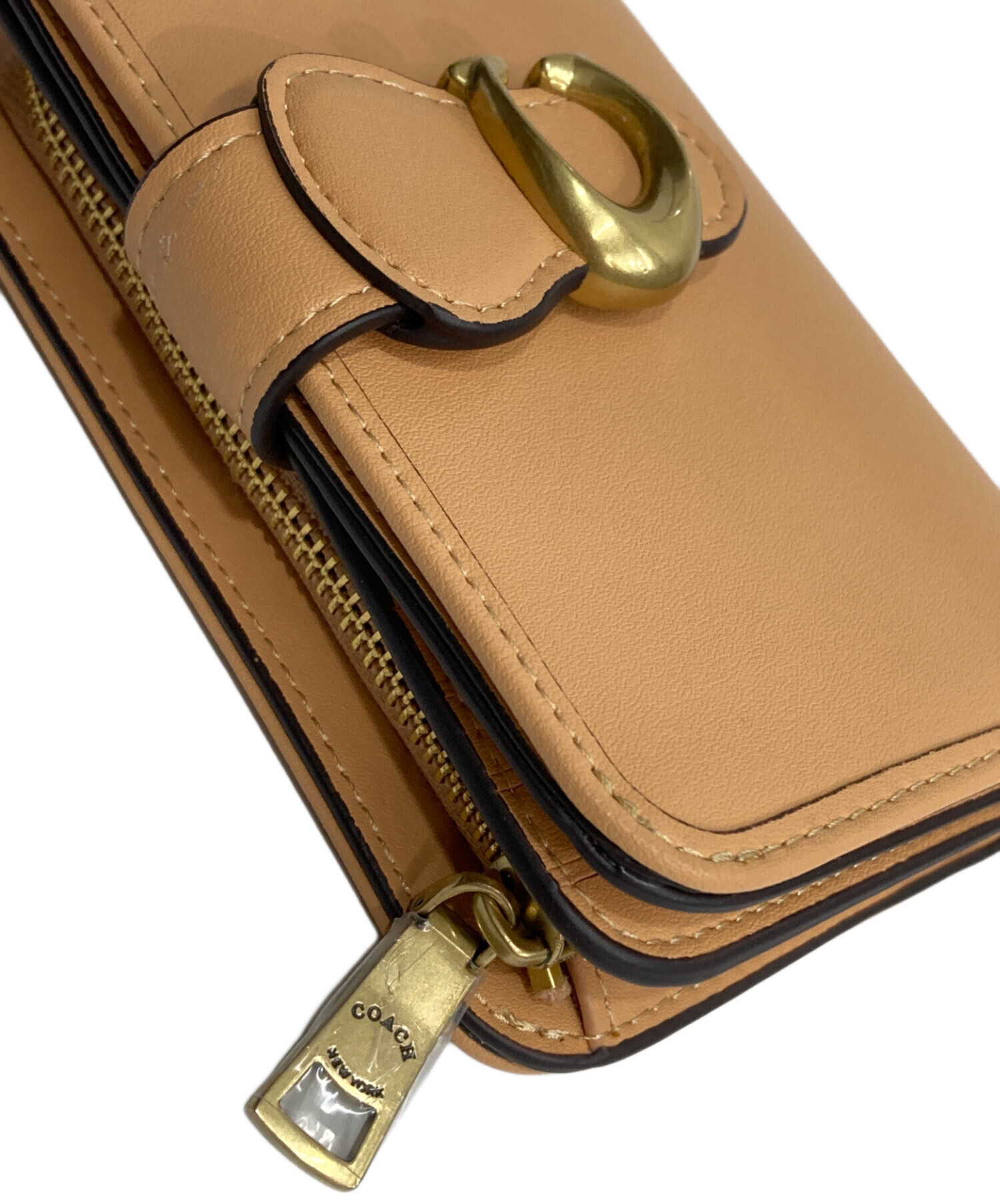 【極美品】COACH タビー ミディアムウォレット 人気色ベージュ 本革 中古・古着通販】COACH (コーチ) タビー ミディアム ウォレット