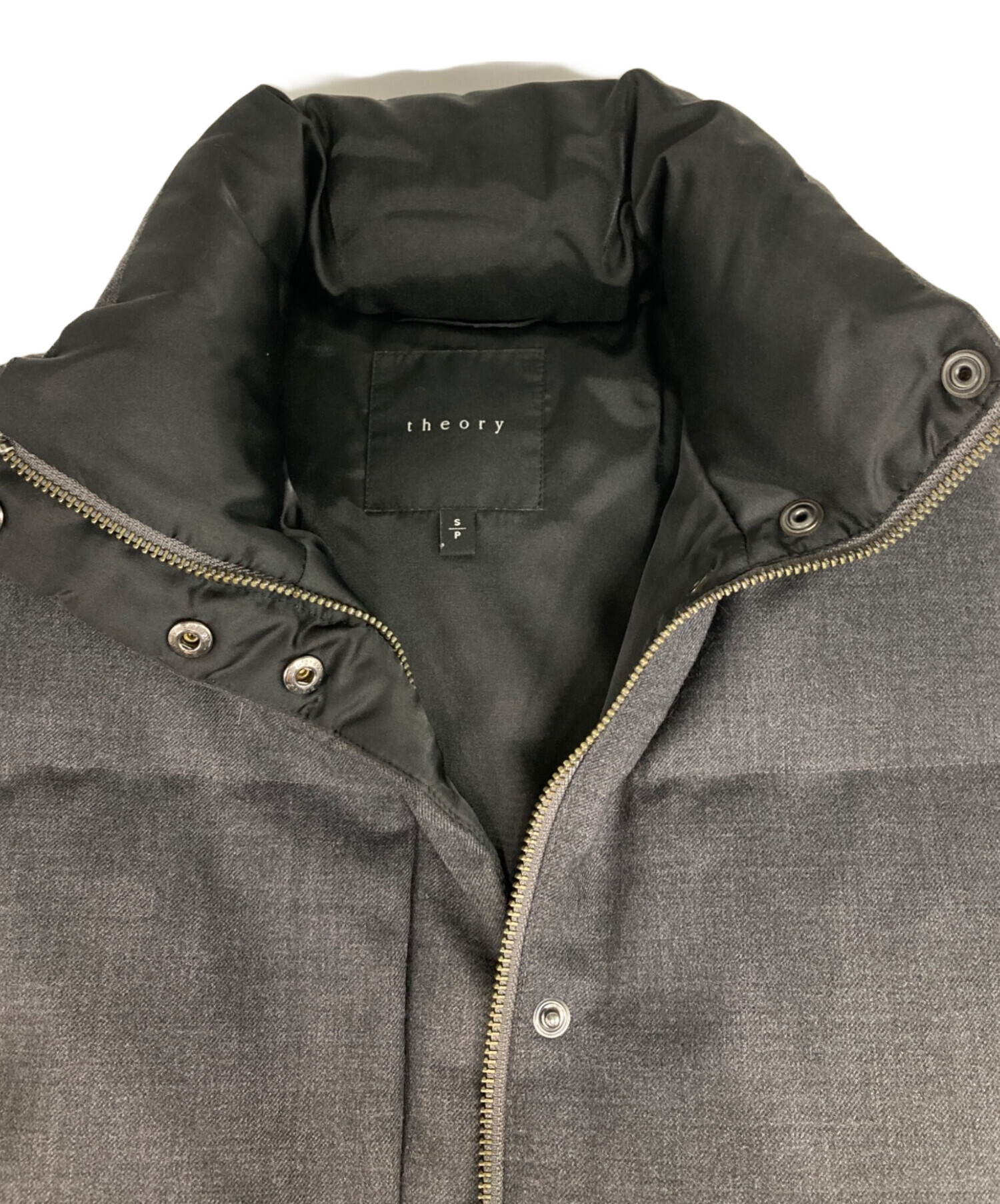 中古・古着通販】theory (セオリー) ダウンベスト グレー サイズ:S 中古・古着通販】theory (セオリー) ダウンベスト グレー サイズ:S