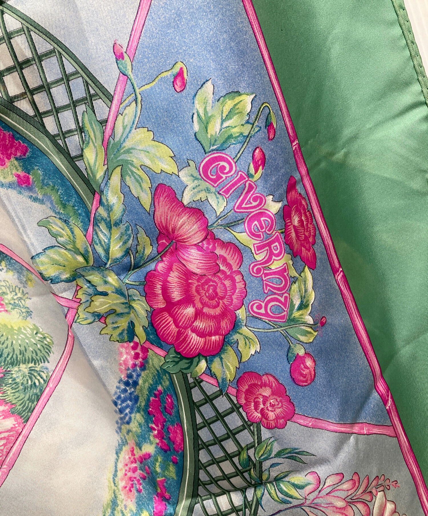 中古・古着通販】HERMES (エルメス) GIVERNY モネの庭/カレ90 グリーン