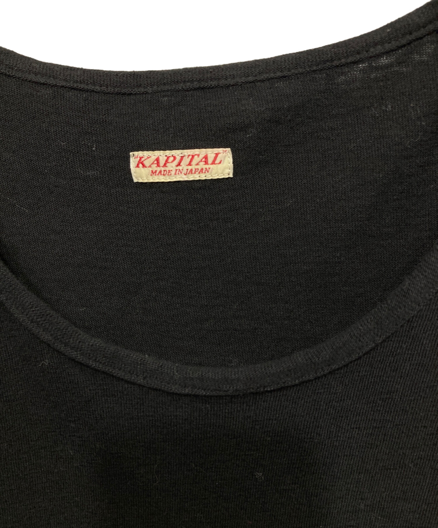 中古・古着通販】KAPITAL (キャピタル) コットンワンピース ブラック