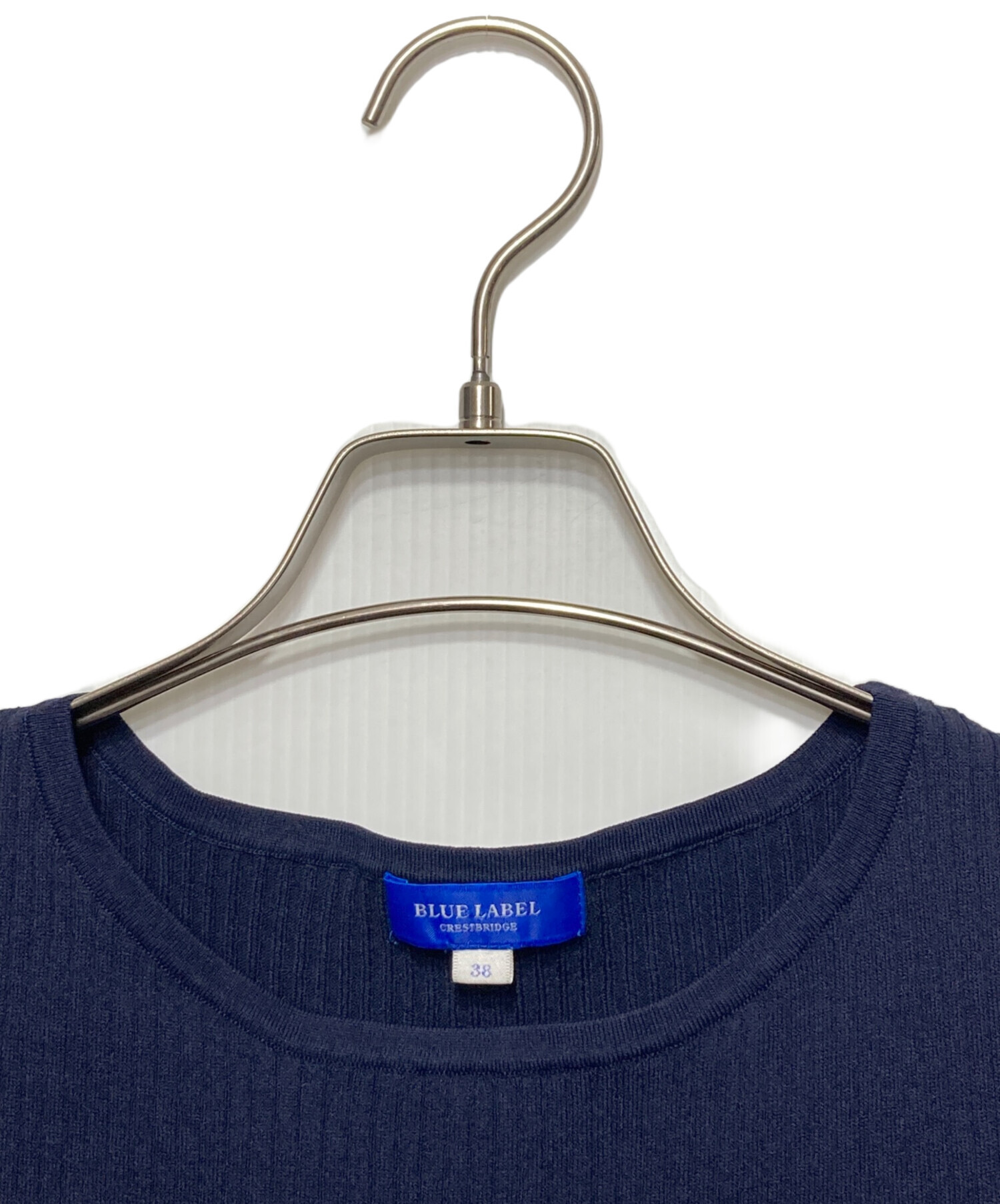 【美品状態】BLUELABEL CRESTBRIDGE 長袖ニットワンピース38 中古・古着通販】BLUE LABEL CRESTBRIDGE (ブルーレーベルクレスト