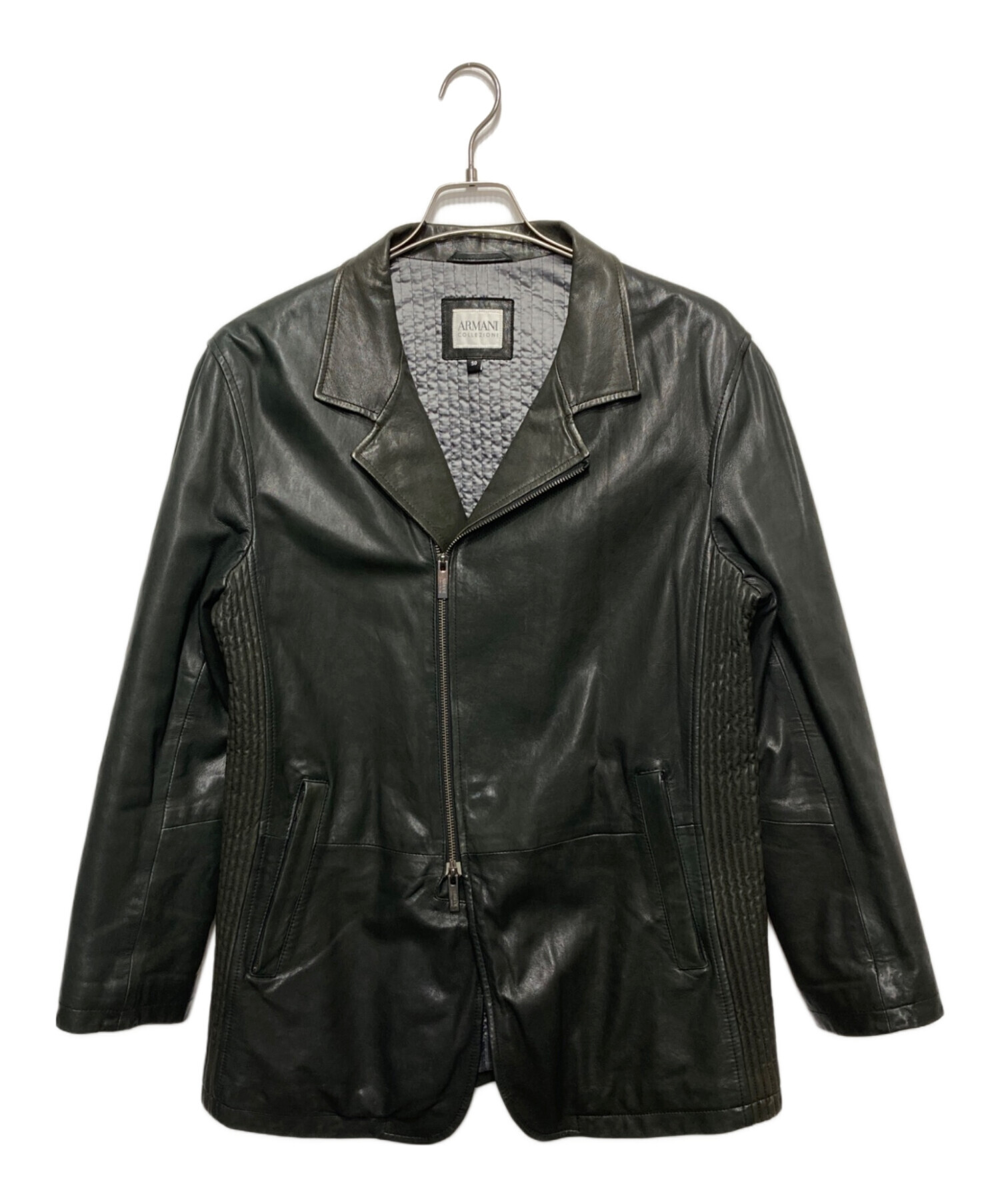 や*車様 【古着】ジャンク！アルマーニソフトラムレザージャケット 中古・古着通販】ARMANI COLLEZIONI (アルマーニ コレツィオーニ