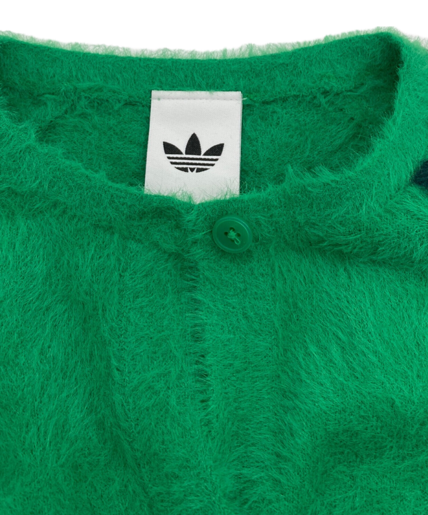 Adidas FLUFFY フラフィー ニット カーディガン グリーン M adidas FLUFFY KNITTED CARDIGAN グリーン（アディダス フラフィー